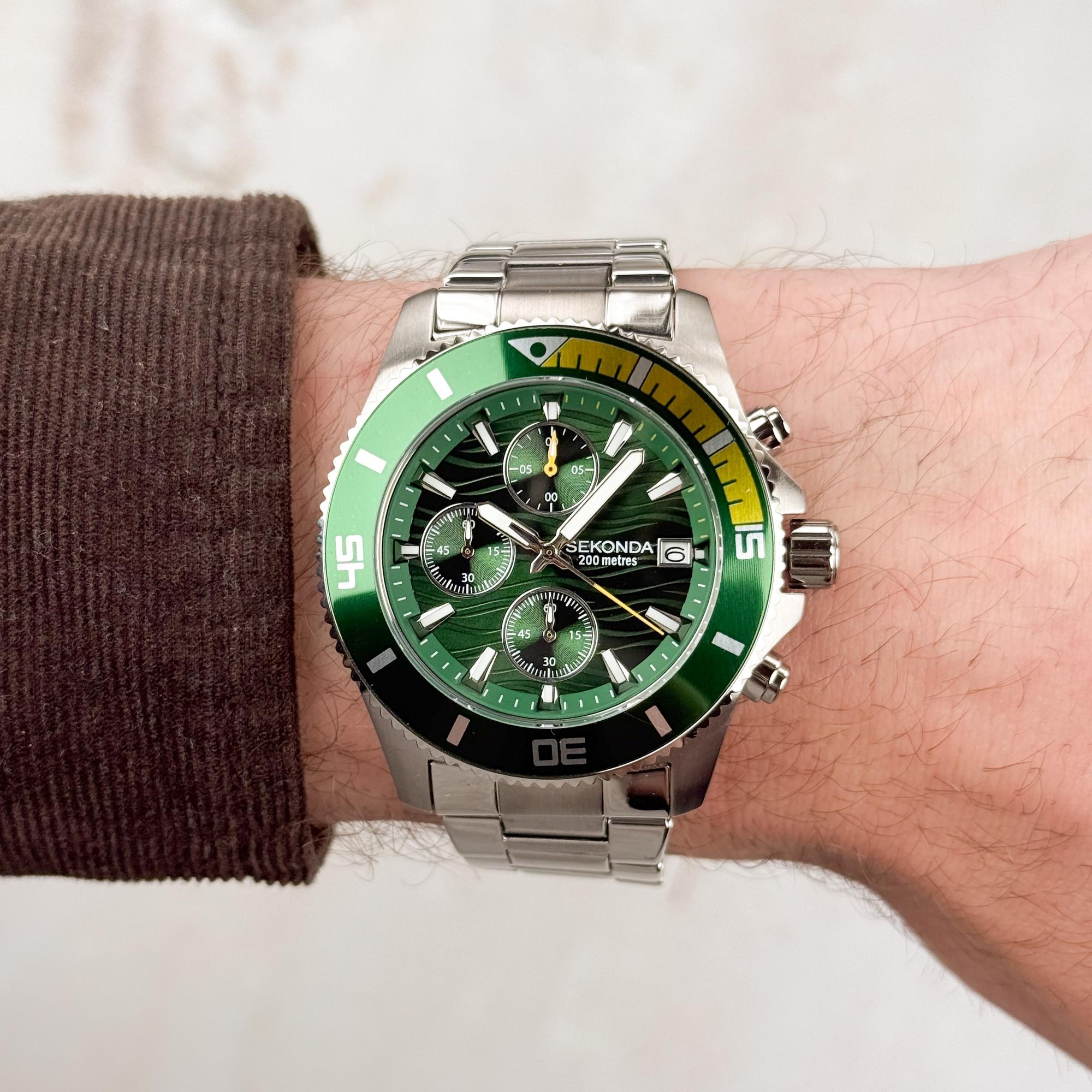Sekonda 30115 Sports sportowy zegarek srebrny