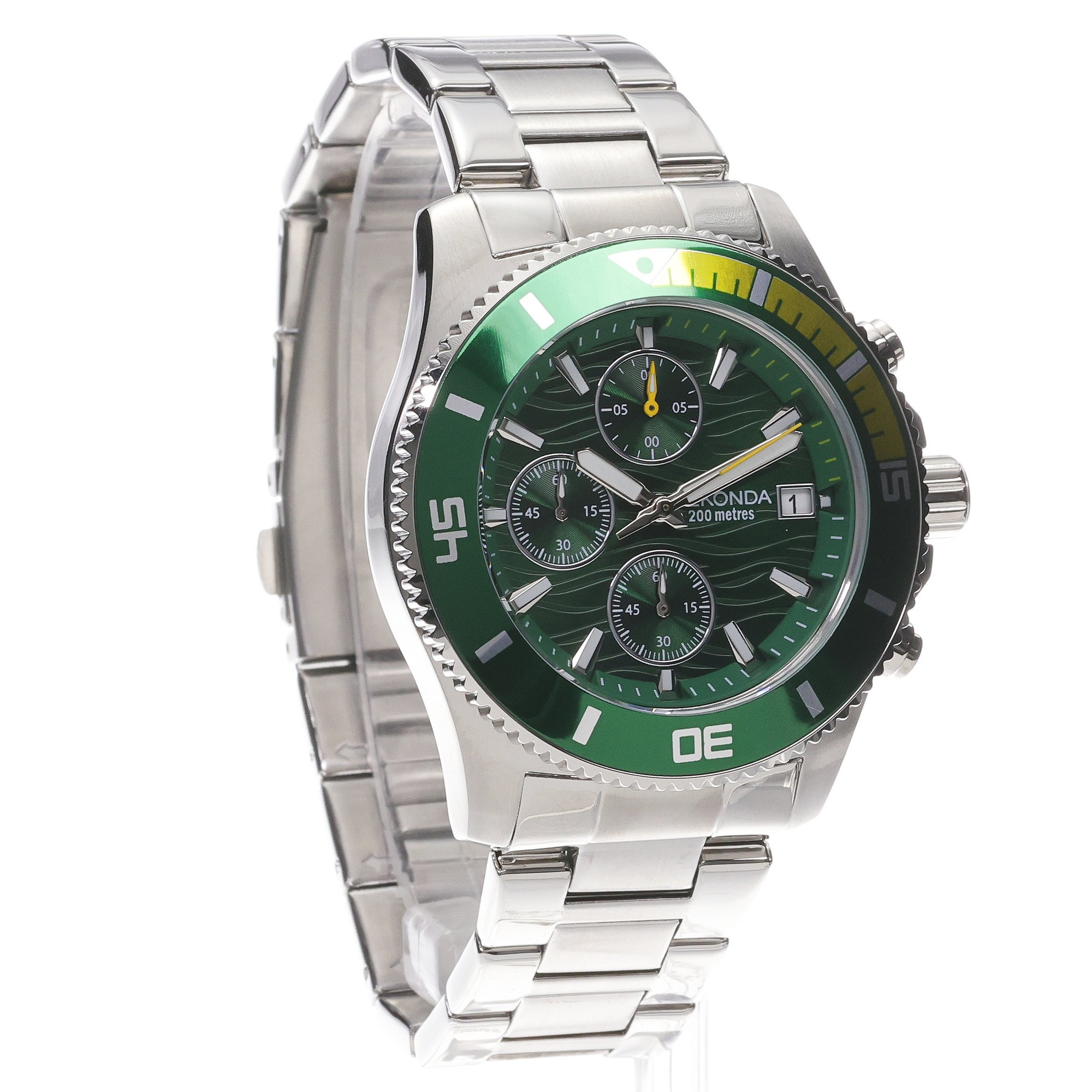 Sekonda 30115 zegarek srebrny sportowy Sports bransoleta