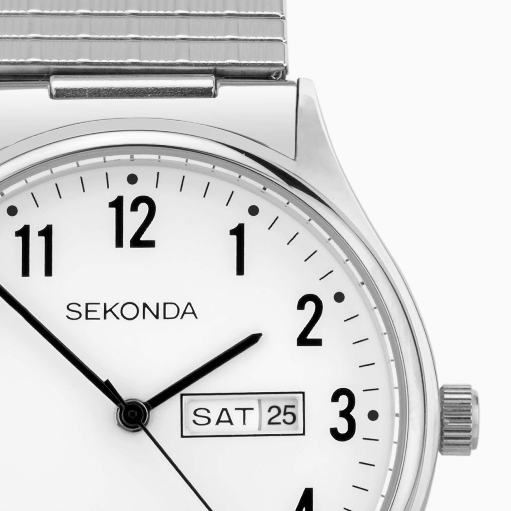 Sekonda 30122 zegarek srebrny klasyczny Classic bransoleta - miniatura 8