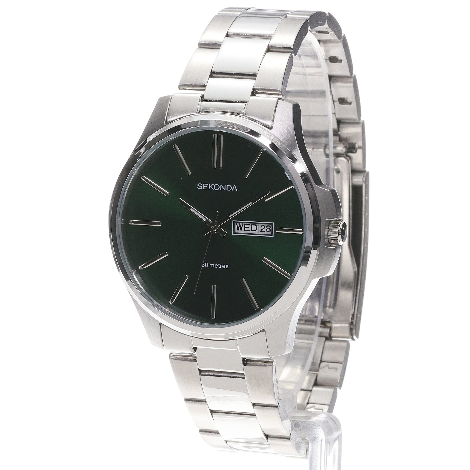 Sekonda 30152 Classic klasyczny zegarek srebrny - miniatura 2