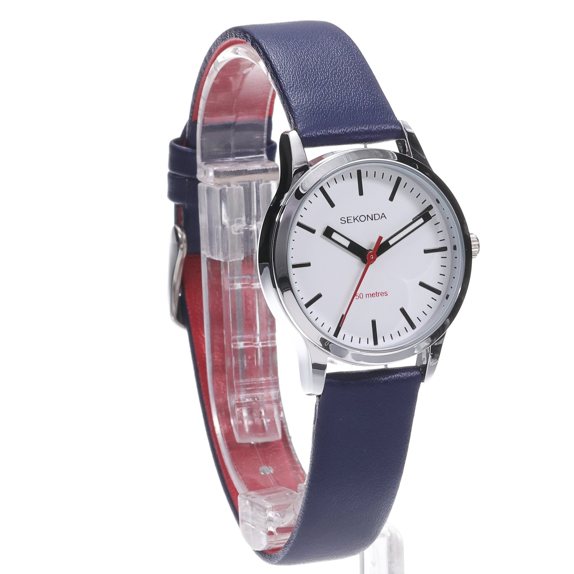 Sekonda 40484 zegarek srebrny klasyczny Modern pasek - miniatura 3