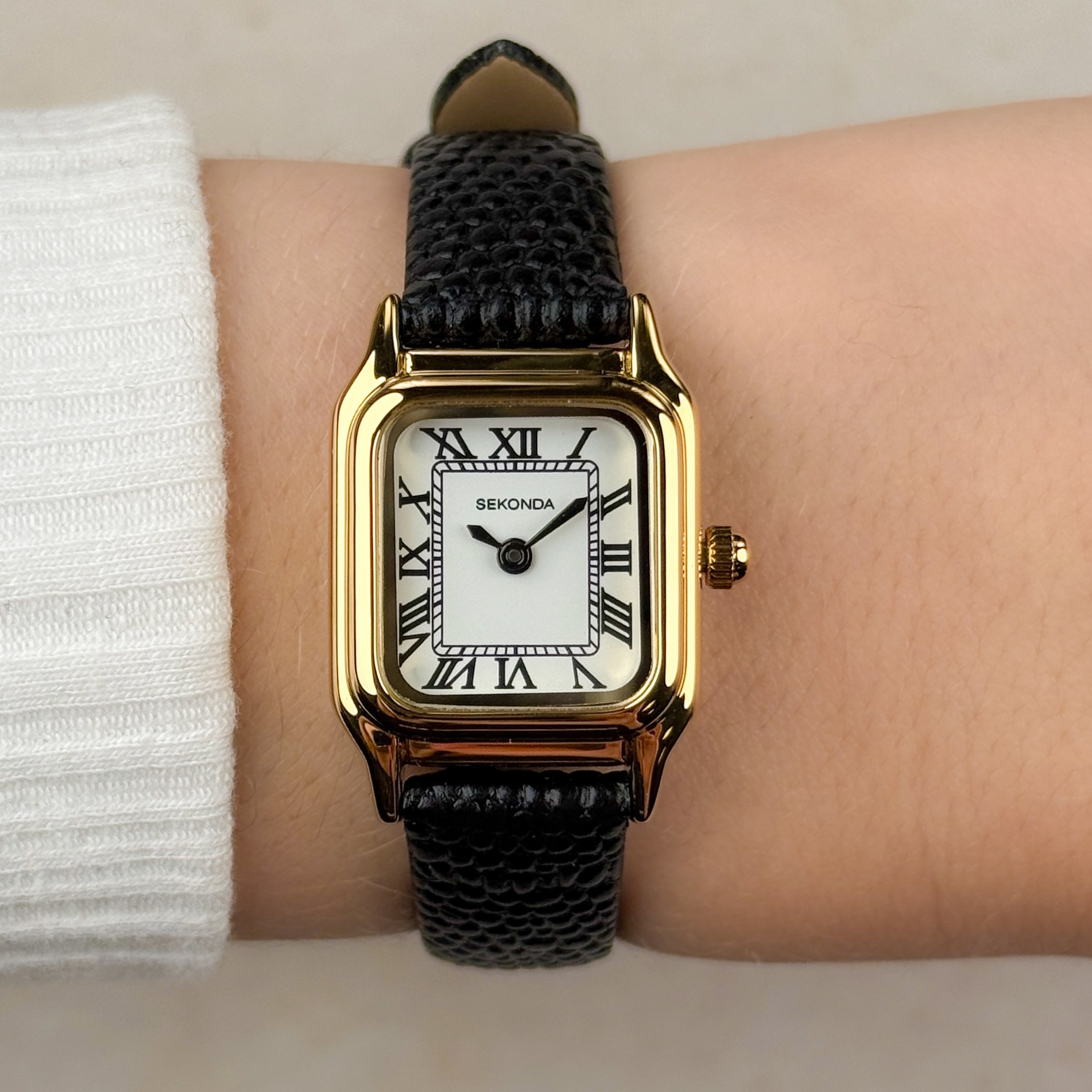 Sekonda 40557 Dress klasyczny zegarek złoty - miniatura 9