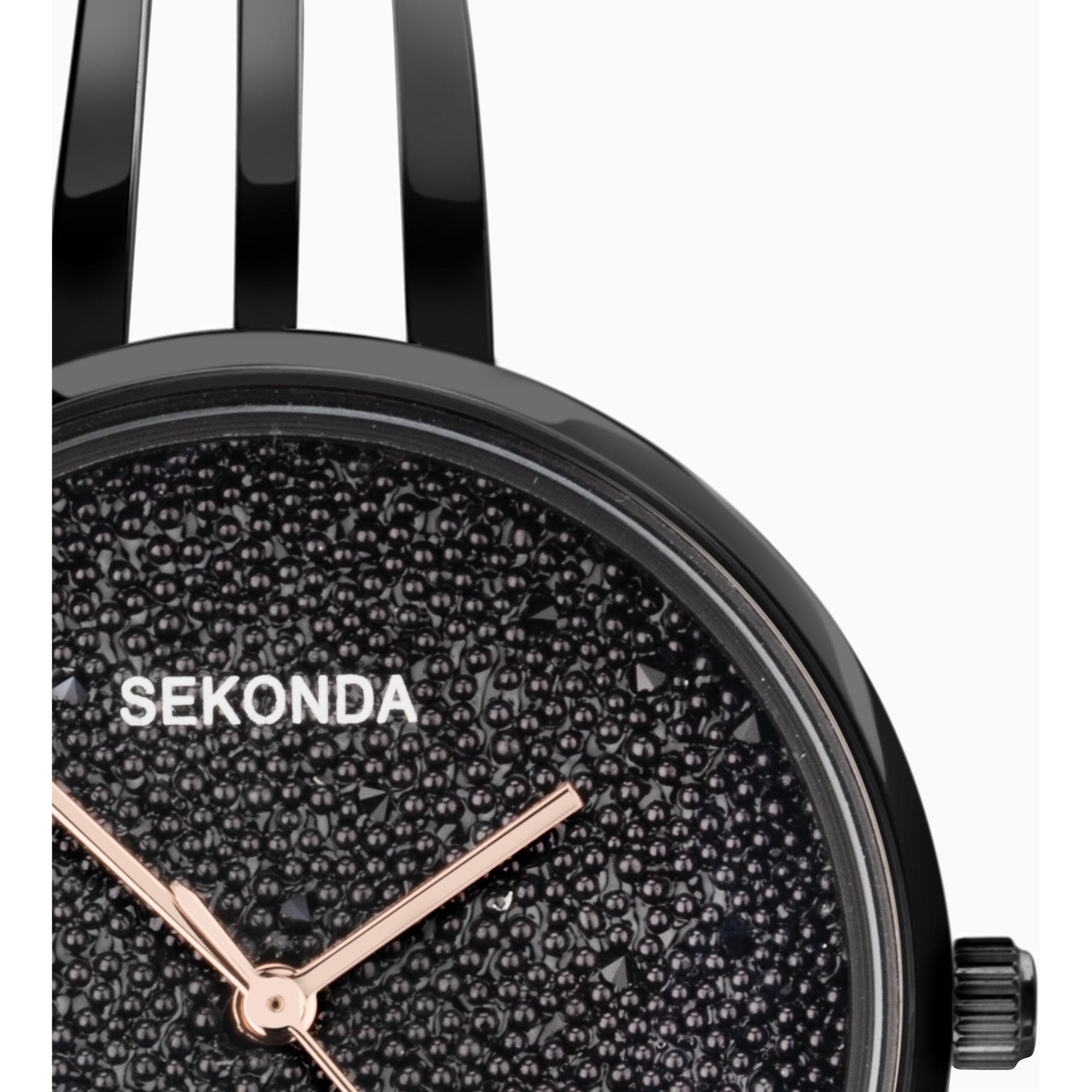Sekonda 40593 zegarek czarny fashion-modowy Dress bransoleta - miniatura 8