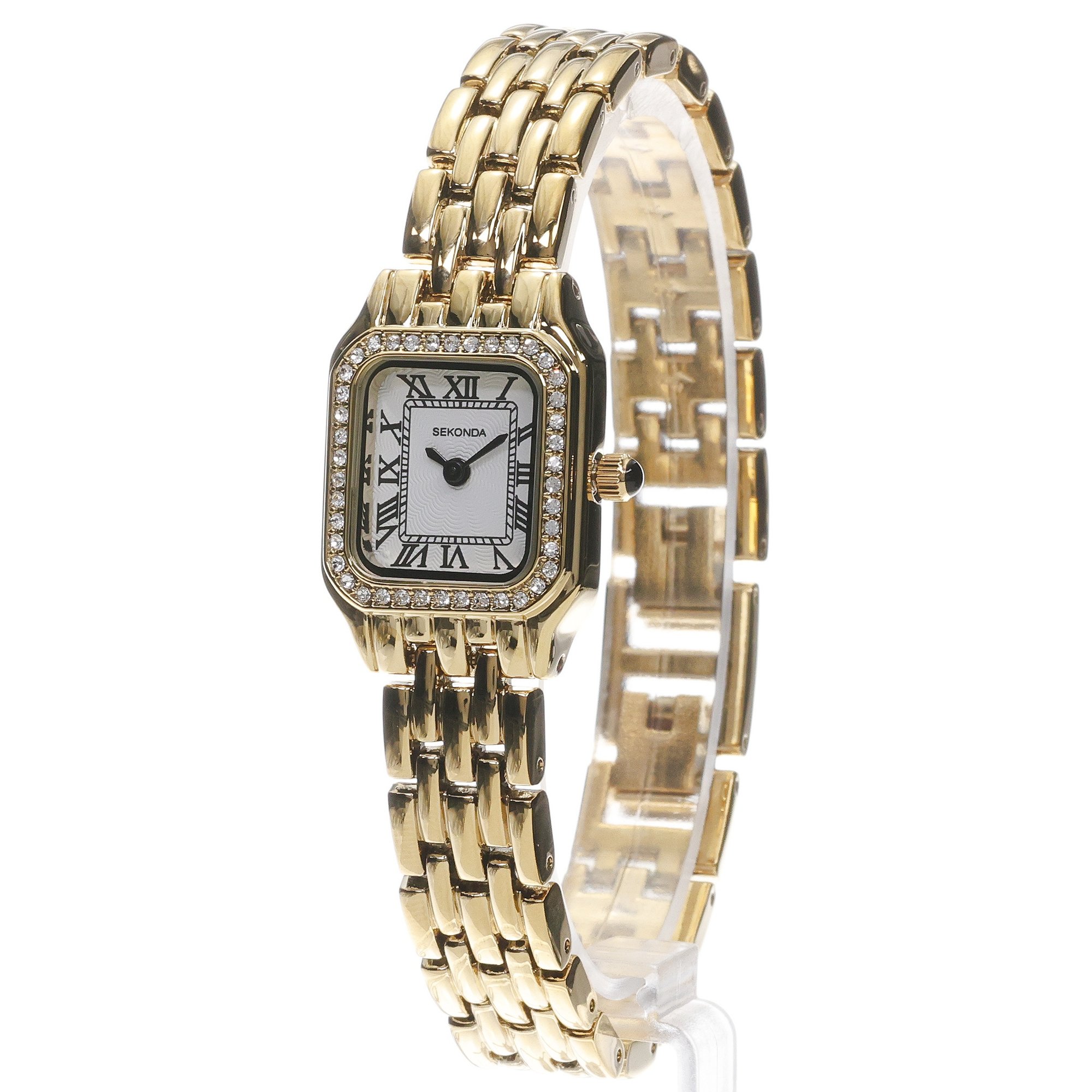 Sekonda 40642 Classic klasyczny zegarek złoty - miniatura 2