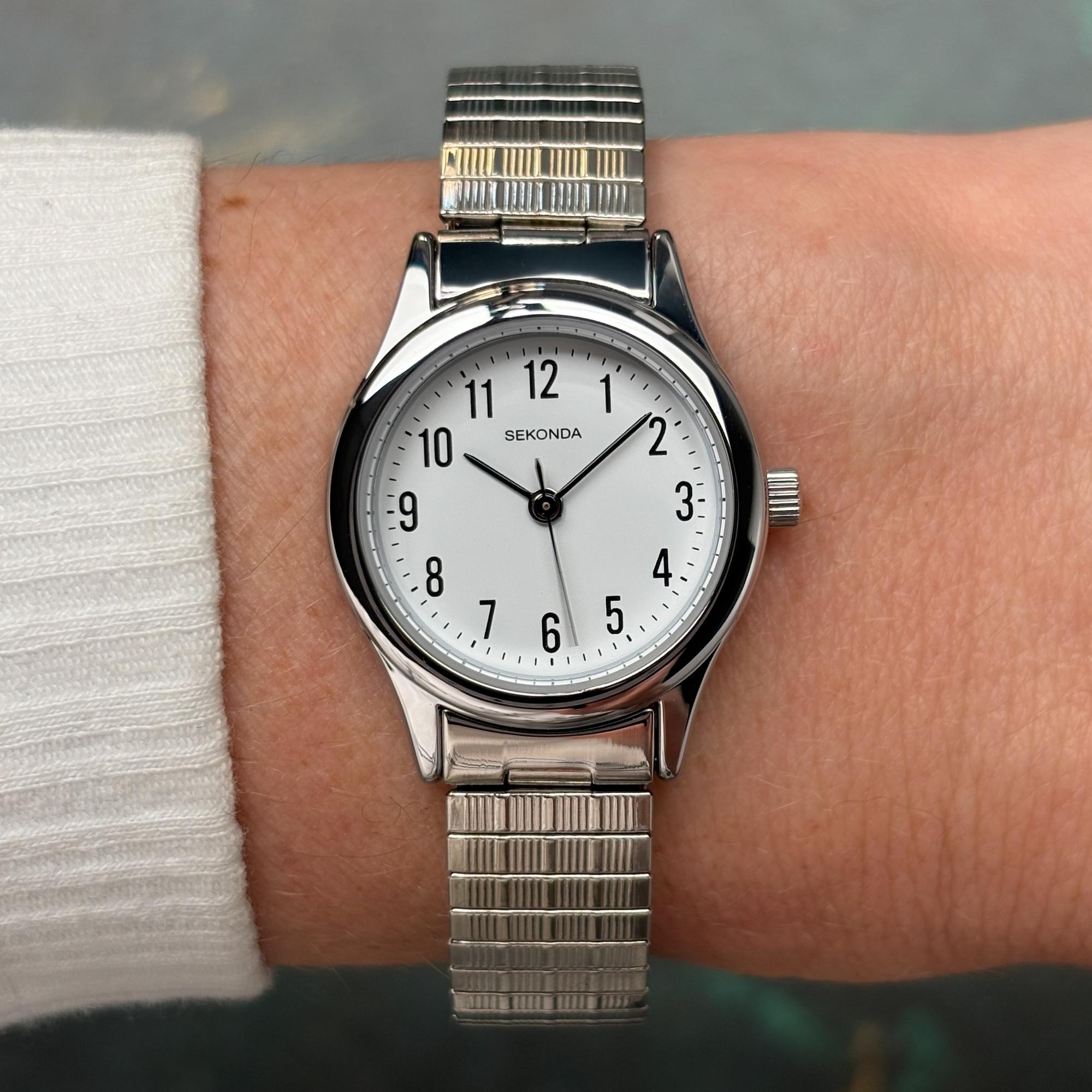 Sekonda 4601 zegarek srebrny klasyczny Classic bransoleta - miniatura 5