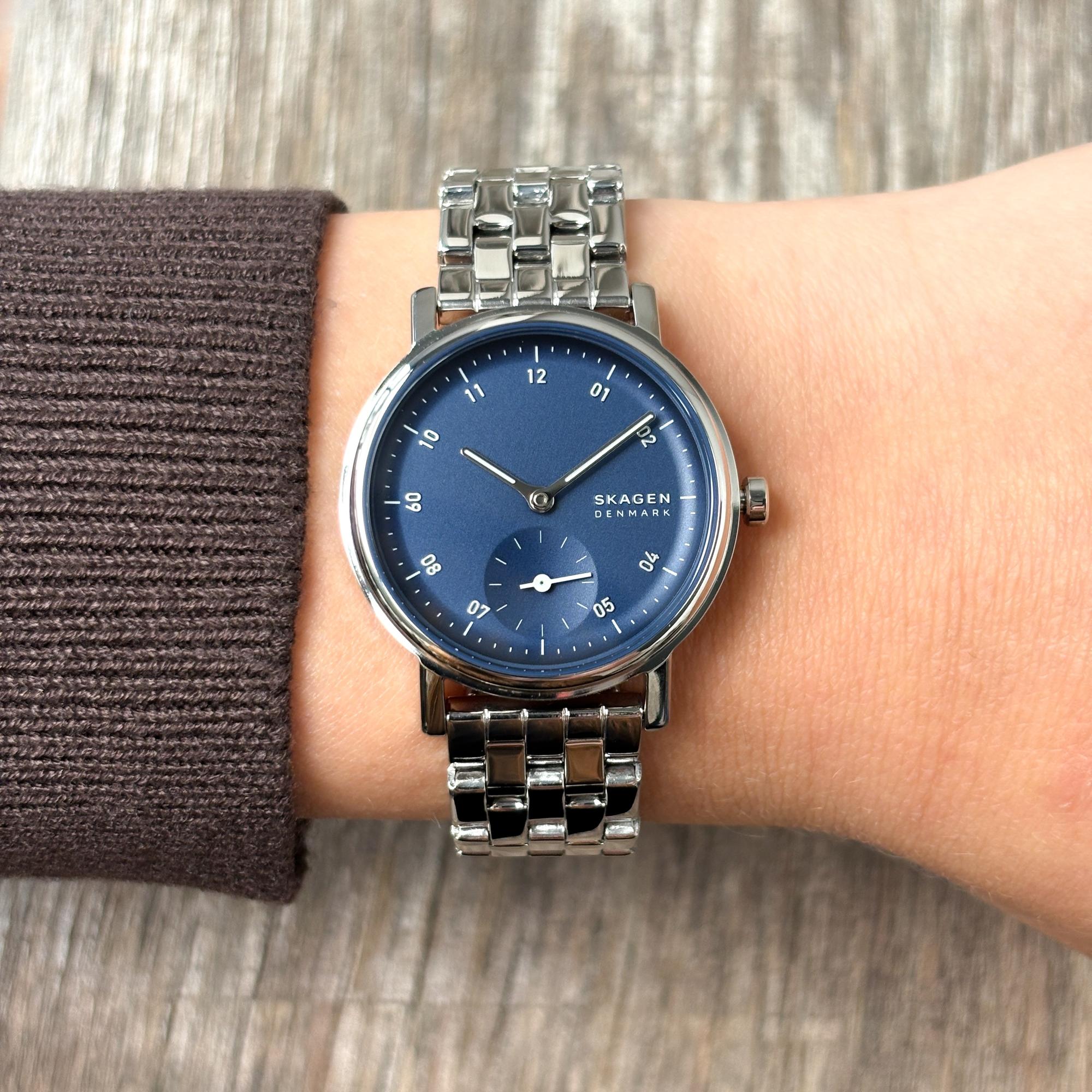 Skagen SKW3129 zegarek srebrny klasyczny Kuppel bransoleta - miniatura 8