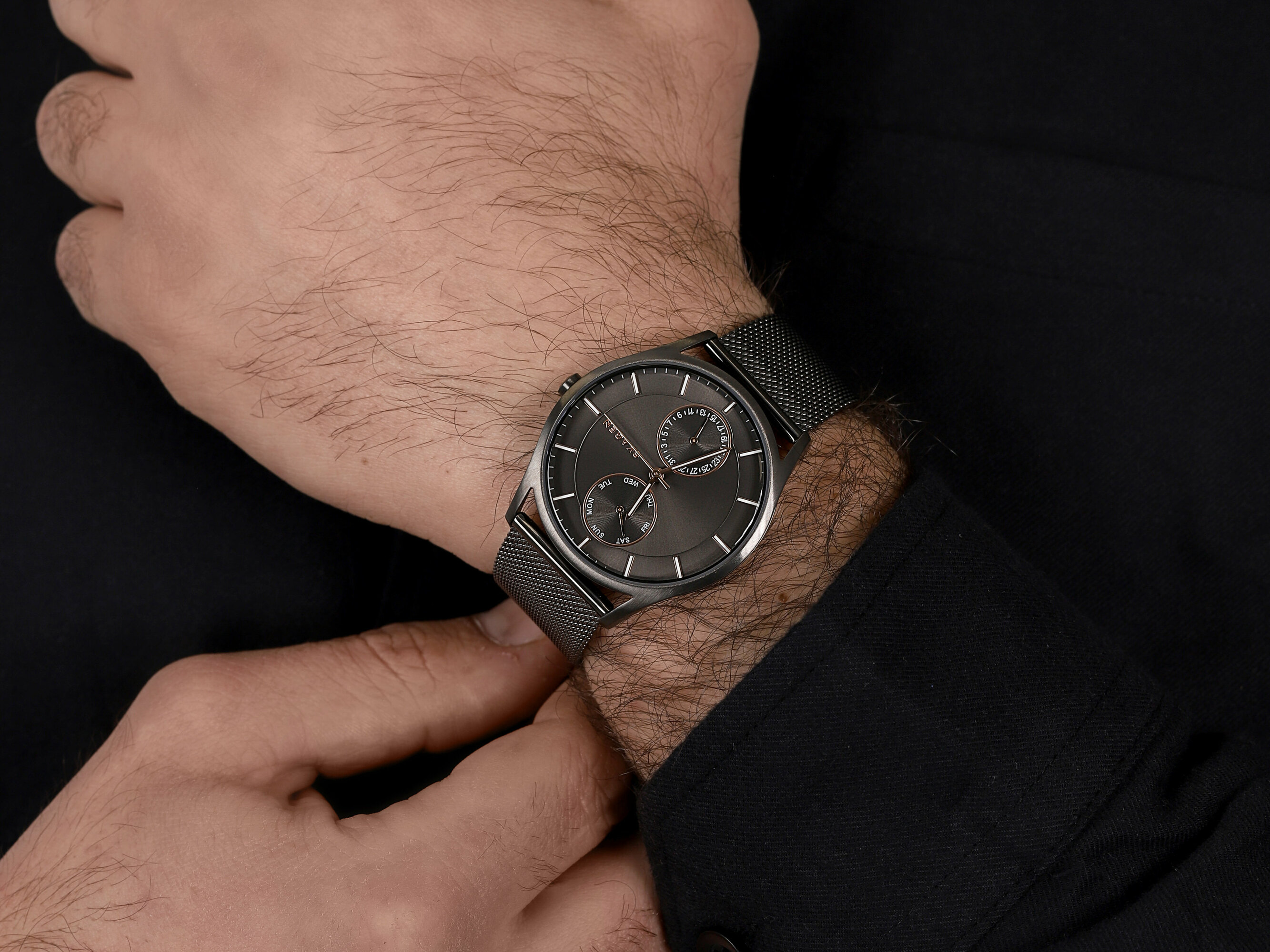 Skagen SKW6180 zegarek czarny fashion/modowy Holst bransoleta - miniatura 2