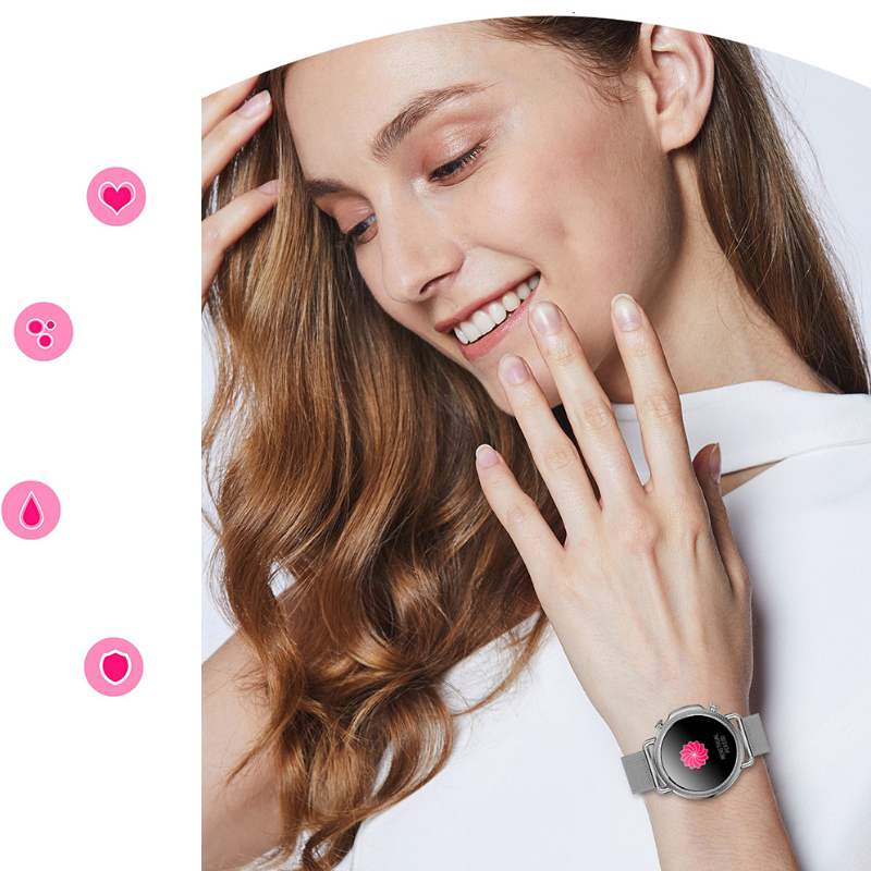 SMARBN091 zegarek różowe złoto sportowy Smartwatch bransoleta - miniatura 8