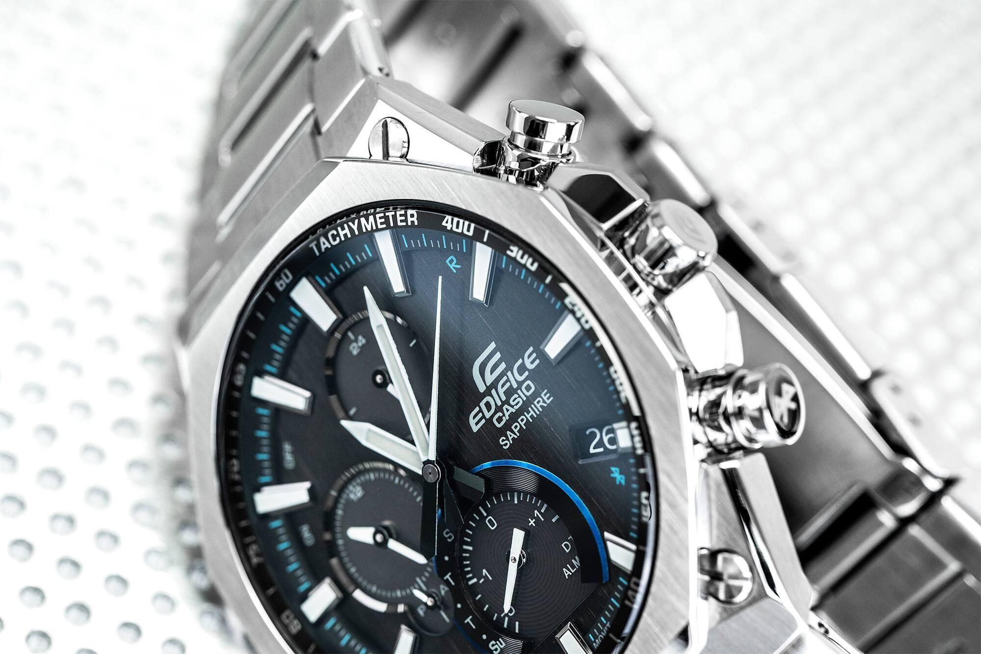 smartwatch EDIFICE EQB-1100D-1AER męski z tachometr EDIFICE Premium - miniatura 4