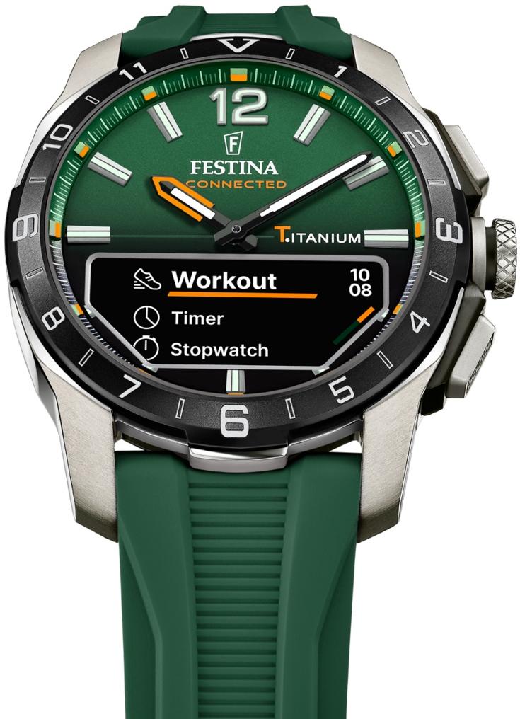 smartwatch Festina F23000-2 kwarcowy męski Connected Connected Titanium - miniatura 6