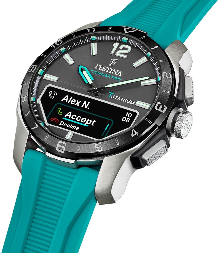 smartwatch Festina F23000-5 kwarcowy męski Connected Connected Titanium - miniatura 6