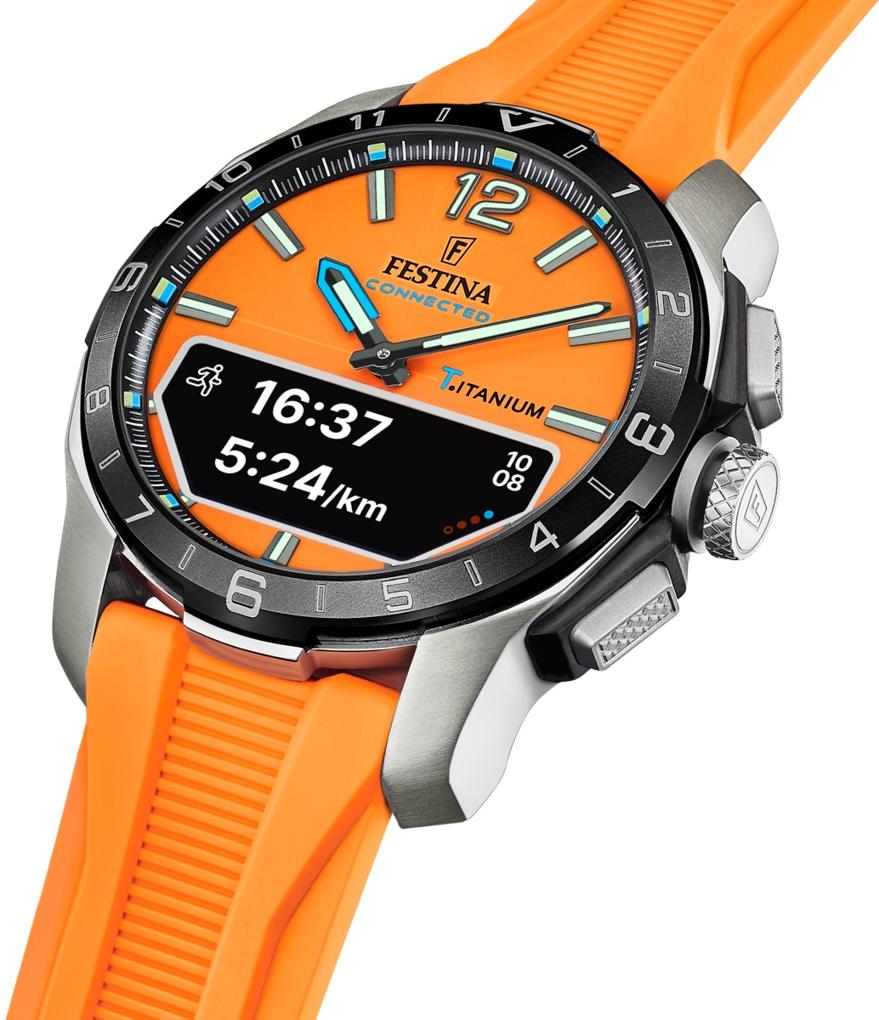 smartwatch Festina F23000-7 kwarcowy męski Connected Connected Titanium - miniatura 6