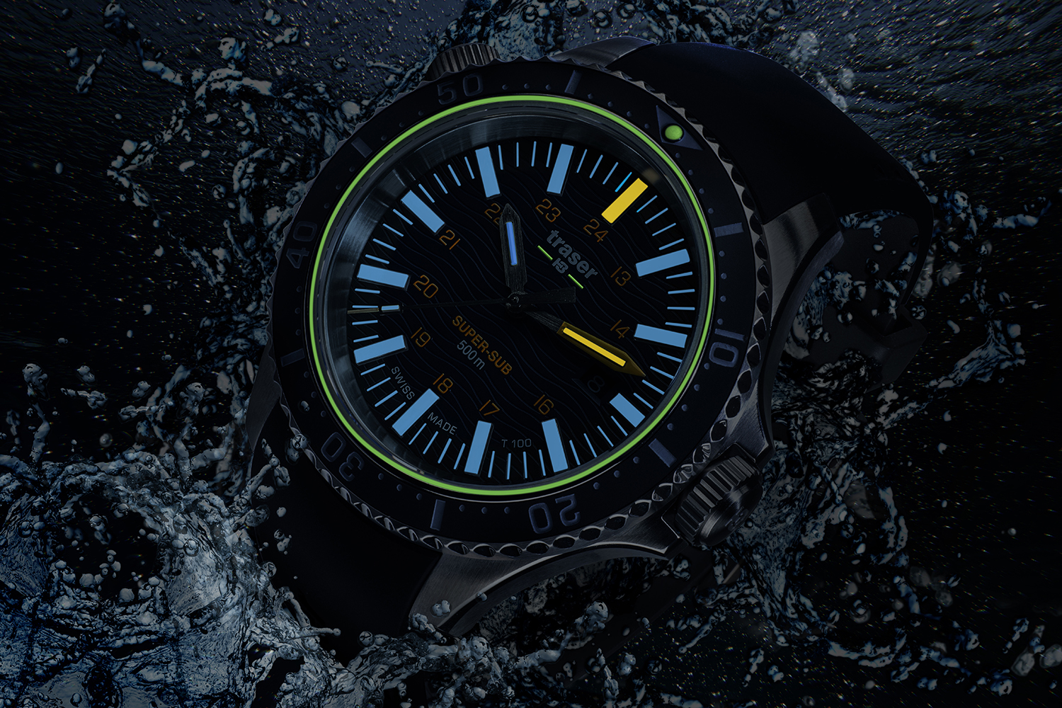 Traser TS-109371 P67 SuperSub T100 Blue P67 SuperSub sportowy zegarek srebrny - miniatura 4