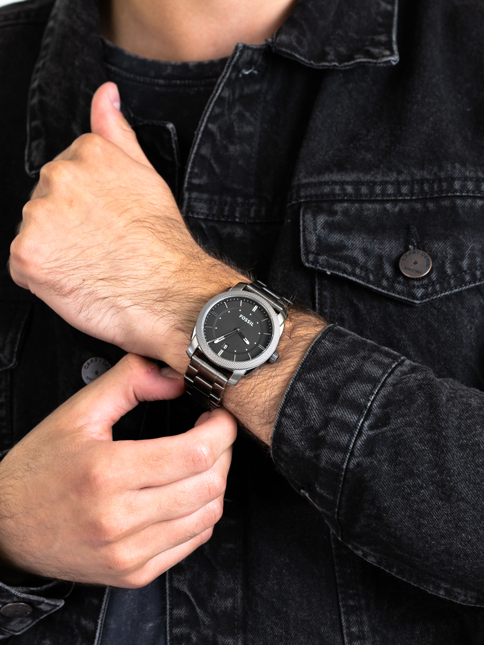 MACHINE Grey Stainless Steel 42mm Fossil FS4774 - hover