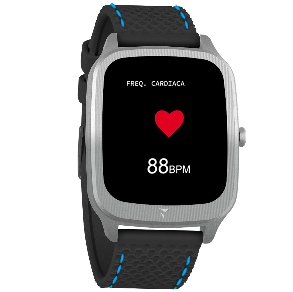 Techmade TM-VISIONS-BKSB Smartwatch Vision Silver Black Blue zegarek sportowy Vision - miniatura 2