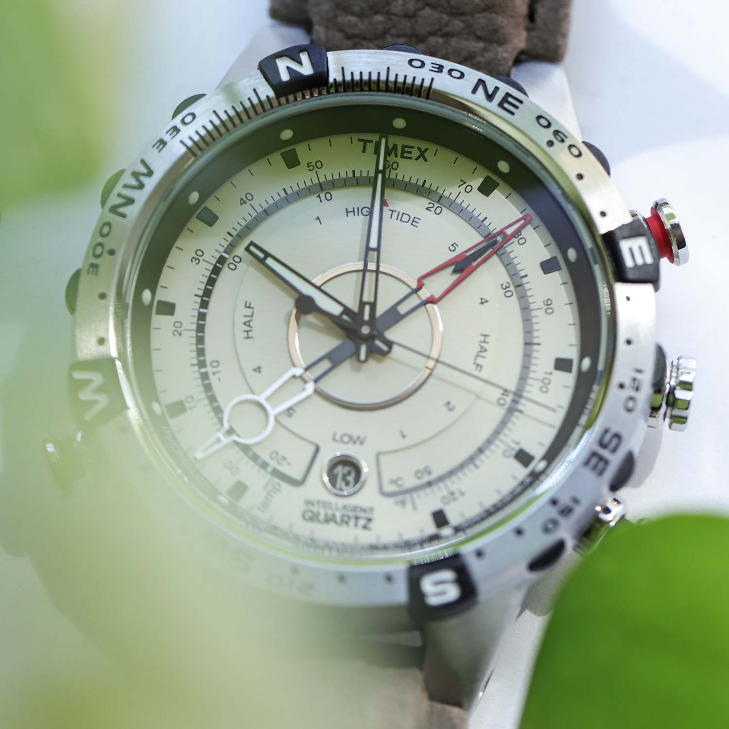 Timex T2N721 Allied Intelligent Quartz Tide Temp Compass Intelligent Quartz sportowy zegarek srebrny - miniatura 7