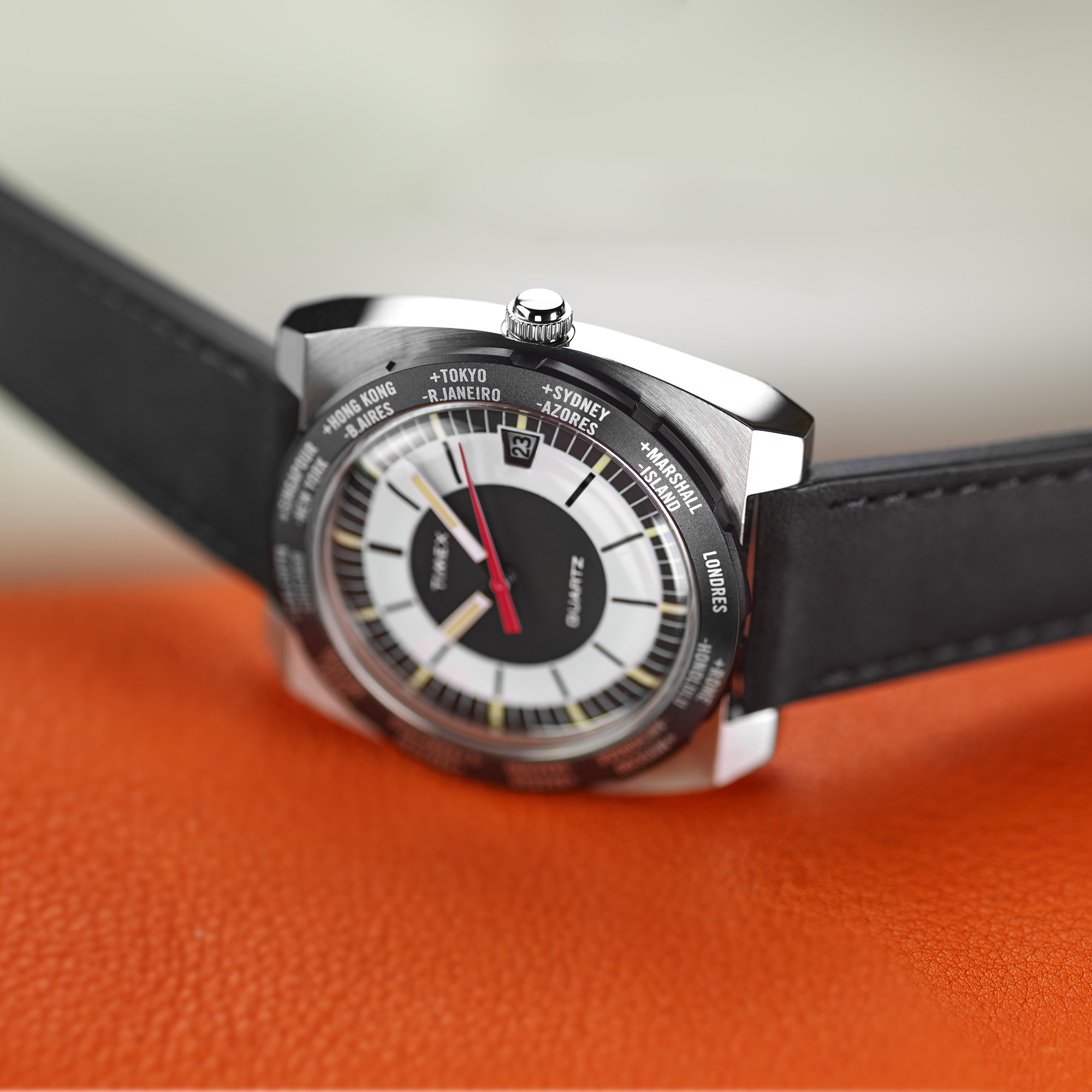 Timex TW2V69500 Q Timex Reissue World Time 1972 Reissue zegarek męski klasyczny akrylowe - miniatura 8