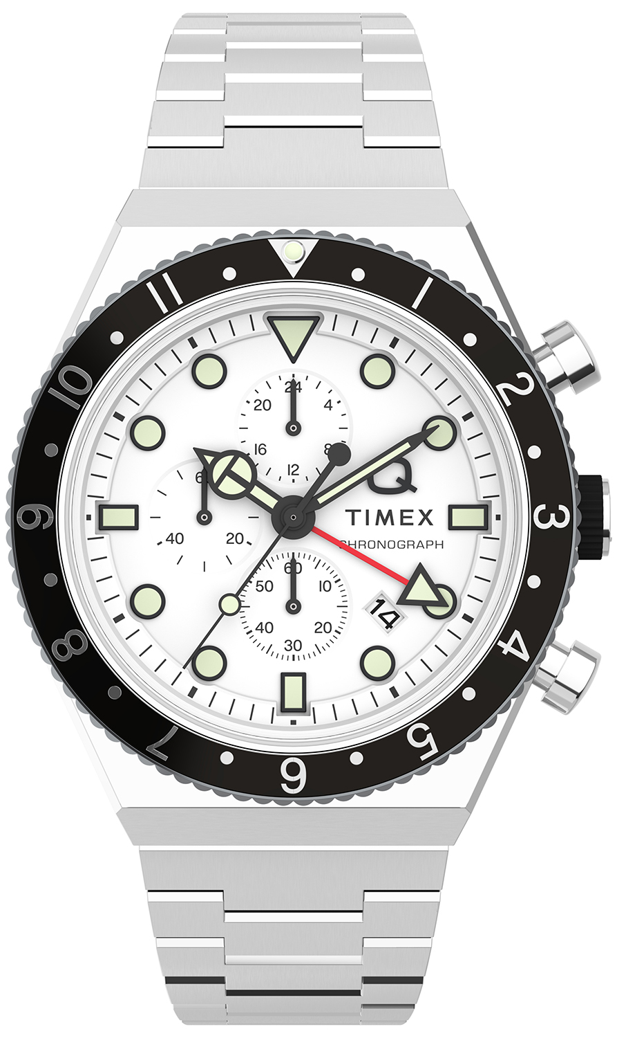 Q Timex Chronograph 40mm Stainless Steel Bracelet Timex TW2V69900 