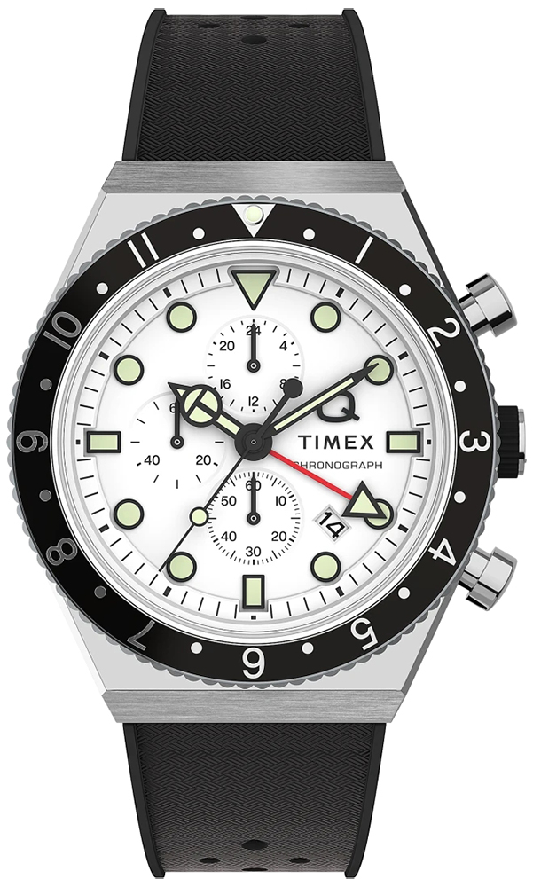 Q Timex Three Time Zone Chronograph Timex TW2V70100 