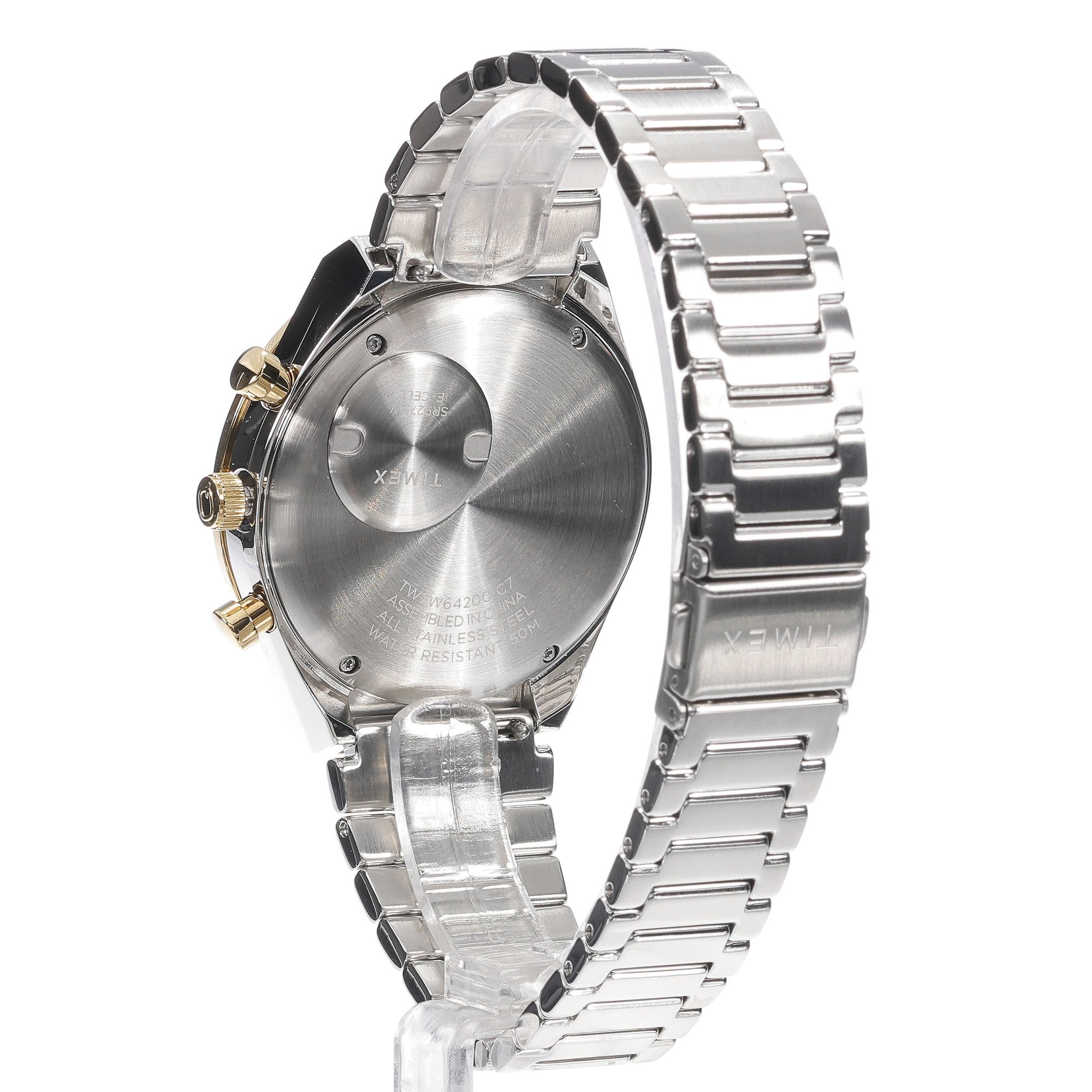 Timex TW2W64200 Q Timex Chronograph 40mm Stainless Steel Bracelet Q Timex Reissue sportowy zegarek srebrny