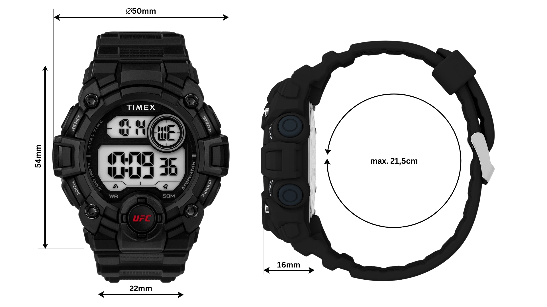 Timex TW5M53100 UFC UFC Rematch 50mm - miniatura 6