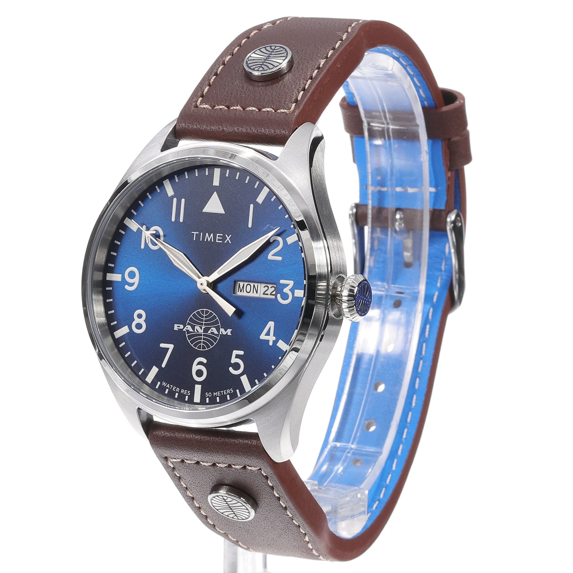 Timex TWG030100 Waterbury Timex X Pan Am Waterbury klasyczny zegarek srebrny - miniatura 11