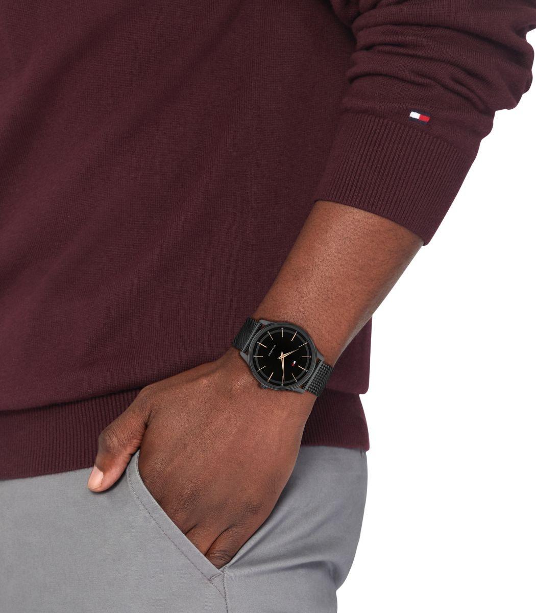 Tommy Hilfiger 1710470 zegarek czarny klasyczny Męskie bransoleta - miniatura 7