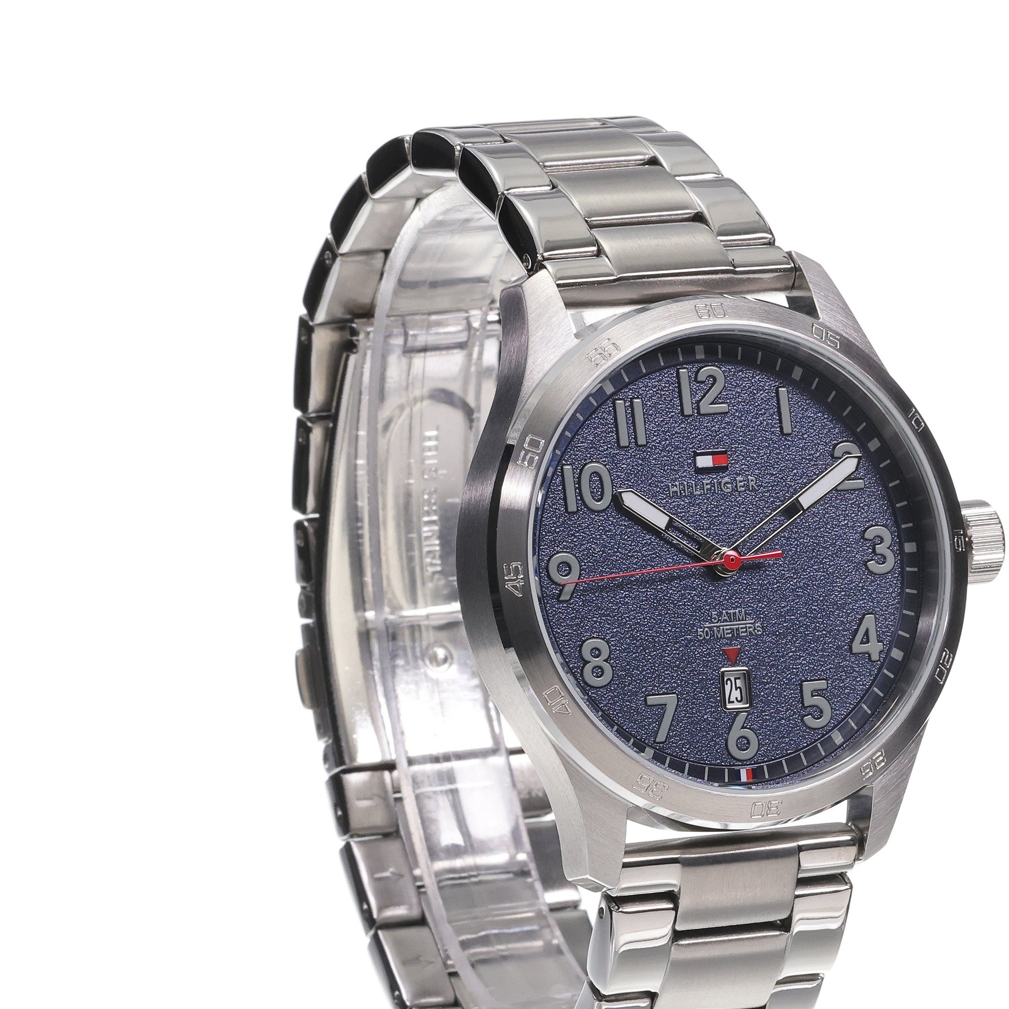 Tommy Hilfiger 1710563 zegarek srebrny klasyczny Męskie bransoleta
