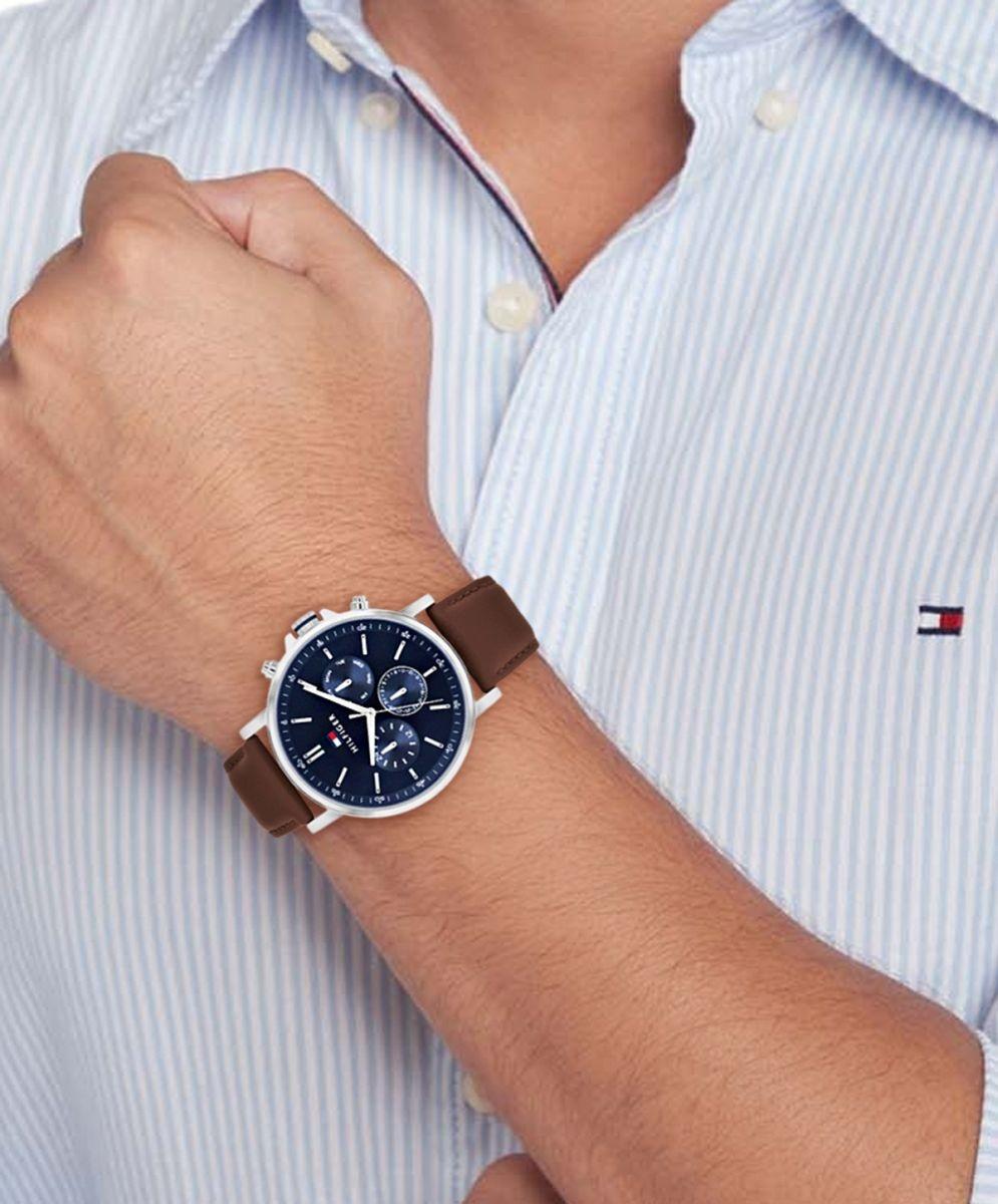 Tommy Hilfiger 1710585 Tyson Męskie klasyczny zegarek srebrny