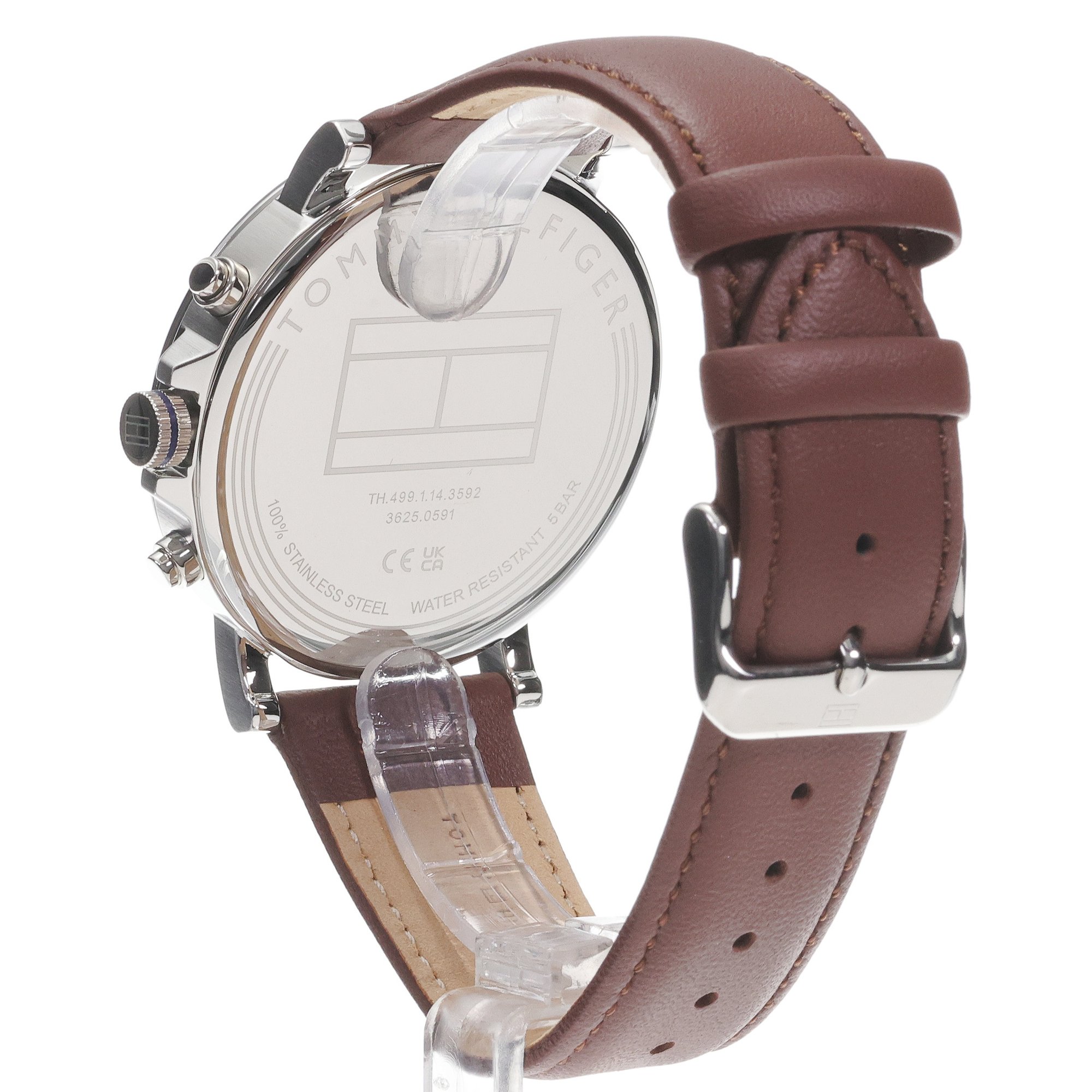 Tommy Hilfiger 1710585 zegarek srebrny klasyczny Męskie pasek