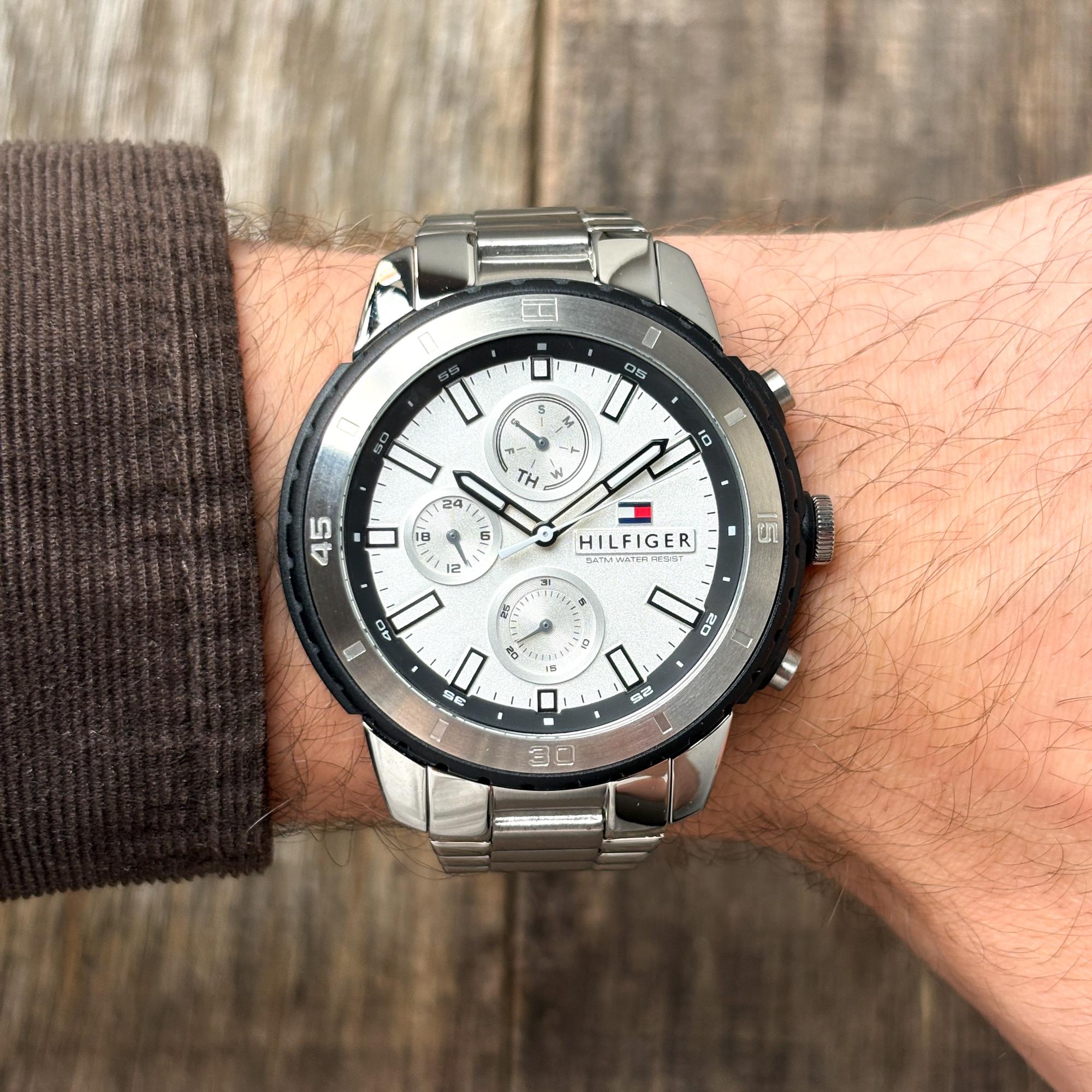 Tommy Hilfiger 1791191 Flynn Męskie fashion-modowy zegarek srebrny - miniatura 7