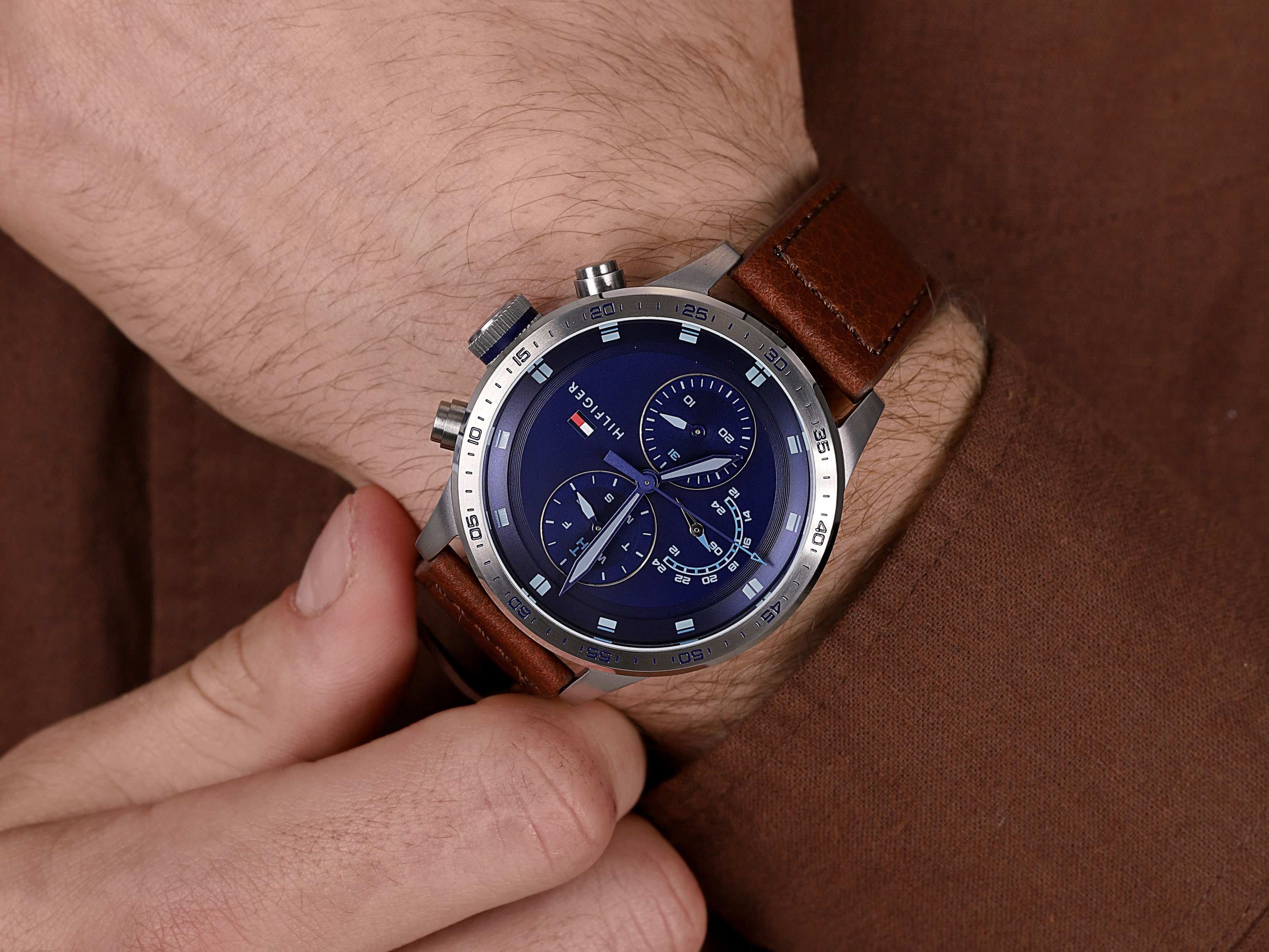 Tommy Hilfiger 1791807 zegarek srebrny klasyczny Męskie pasek - miniatura 2