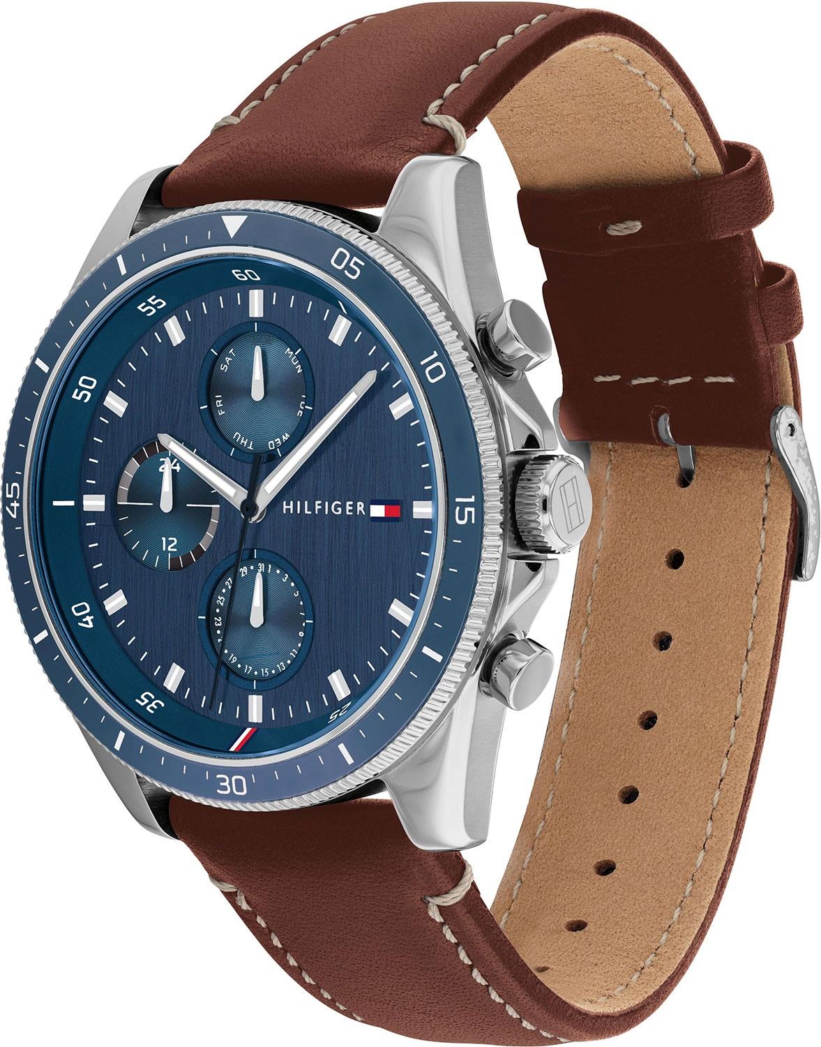 Tommy Hilfiger 1791837 zegarek srebrny fashion-modowy Męskie pasek