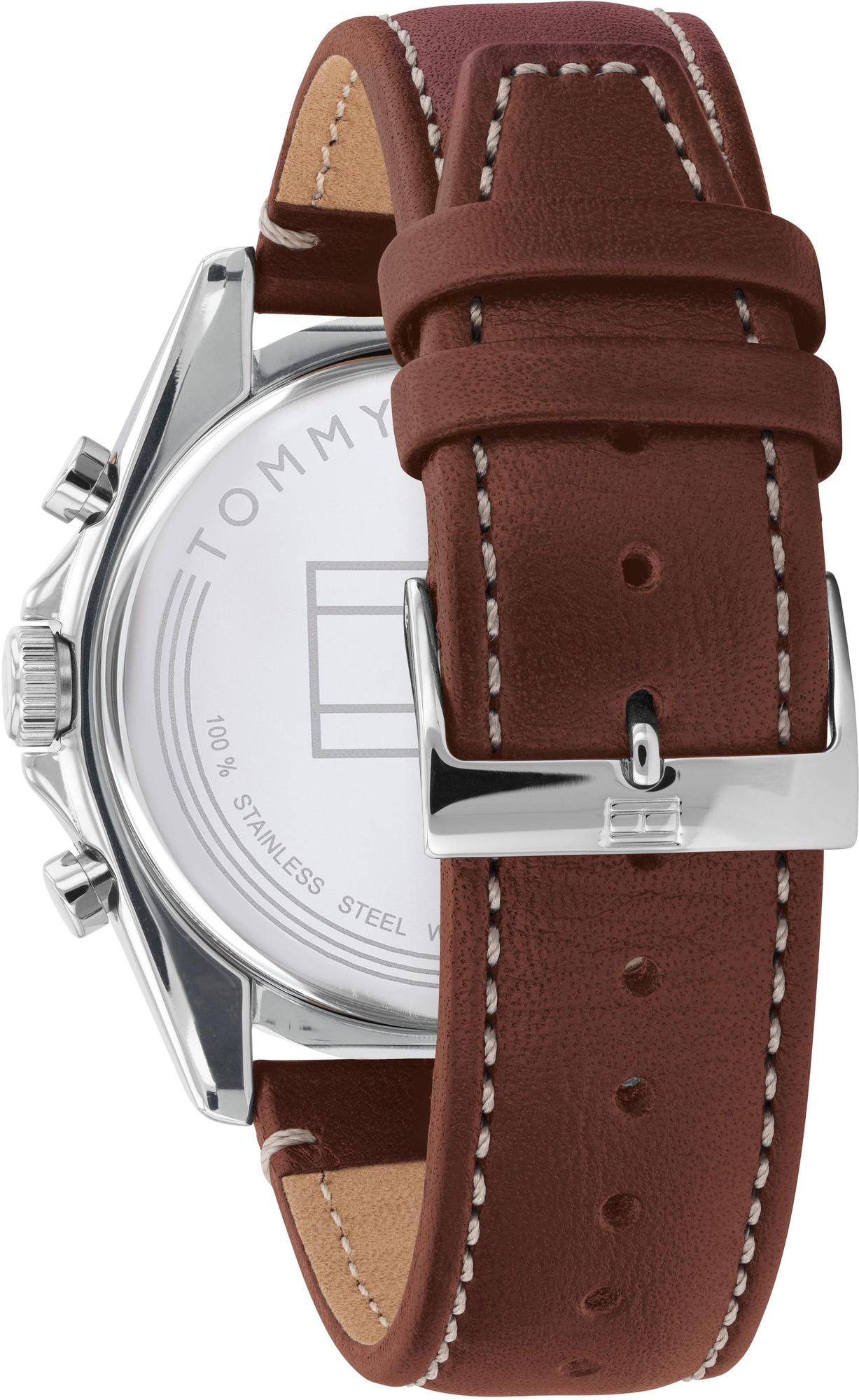 Tommy Hilfiger 1791837 zegarek srebrny fashion-modowy Męskie pasek