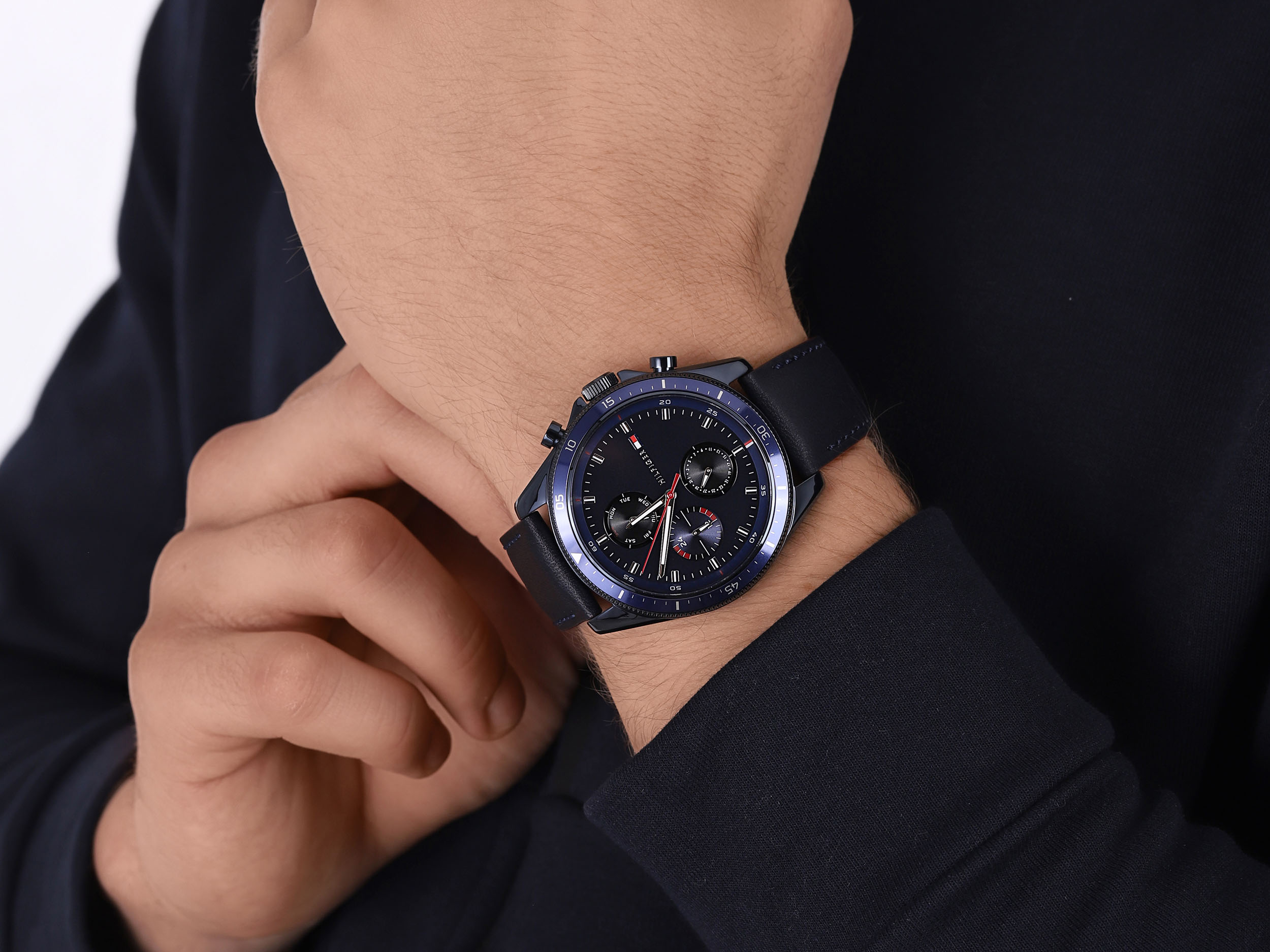 Tommy Hilfiger 1791839 zegarek niebieski fashion/modowy Męskie pasek