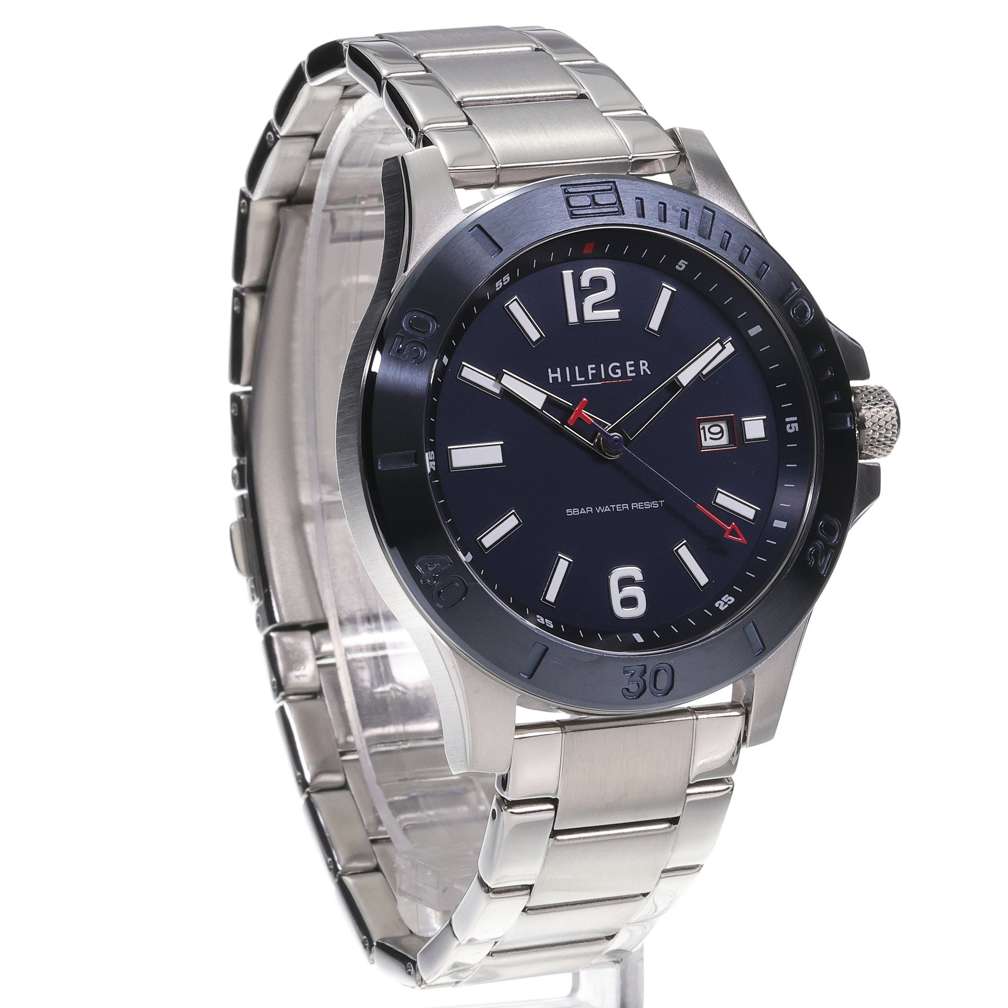 Tommy Hilfiger 1791994 zegarek srebrny klasyczny Męskie bransoleta - miniatura 3