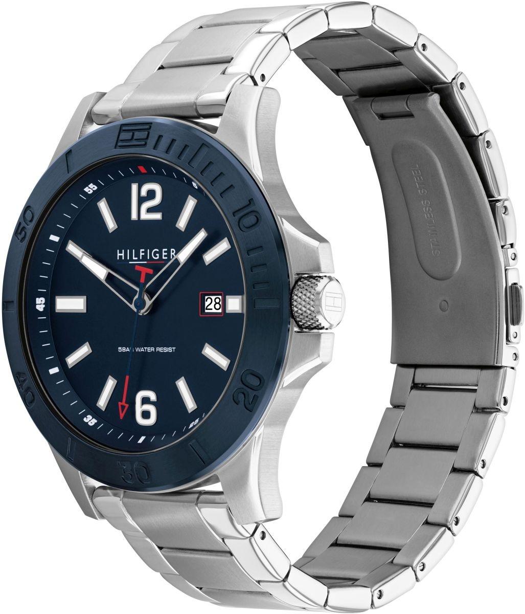 Tommy Hilfiger 1791994 zegarek srebrny klasyczny Męskie bransoleta - miniatura 5