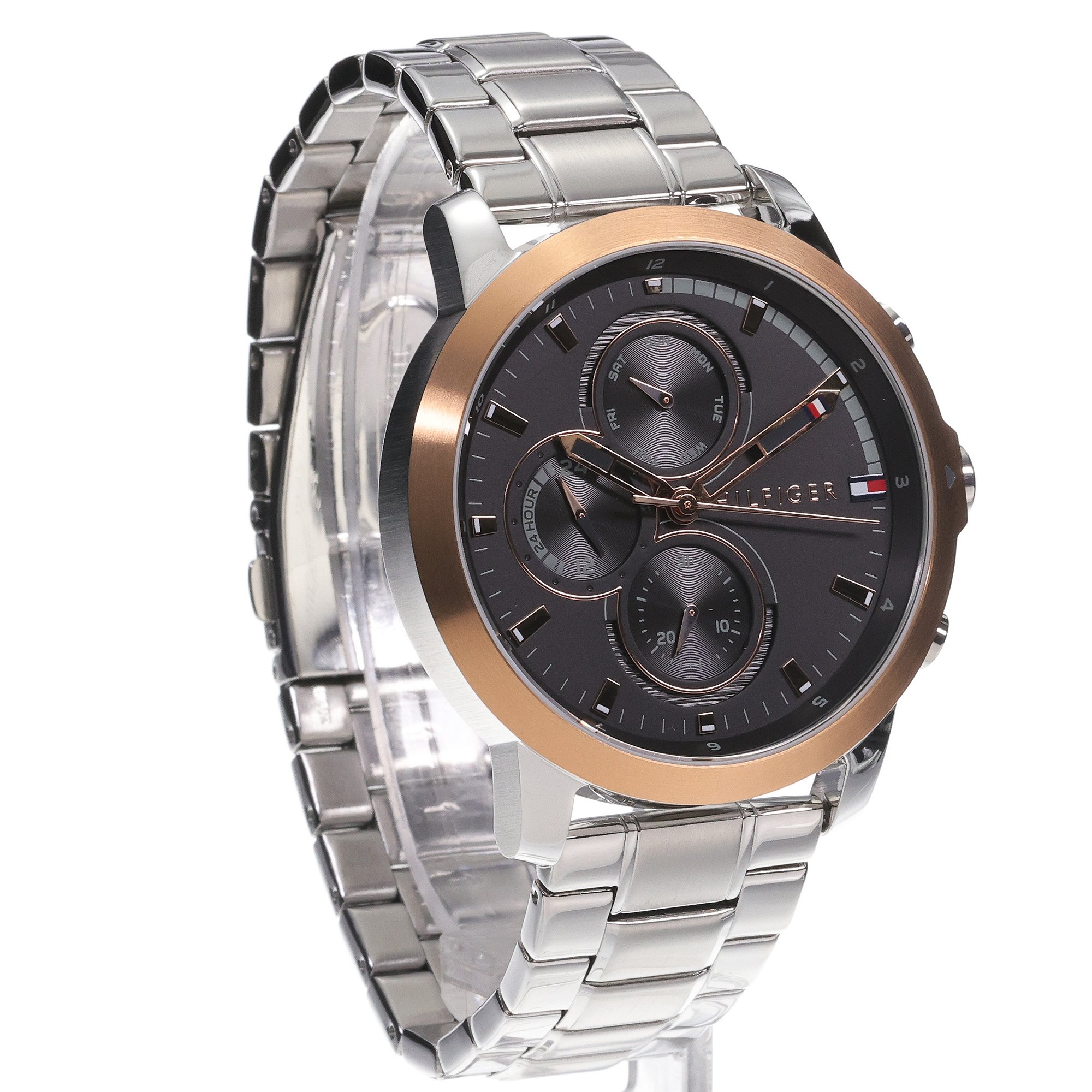 Tommy Hilfiger 1792050 zegarek srebrny klasyczny Męskie bransoleta - miniatura 3