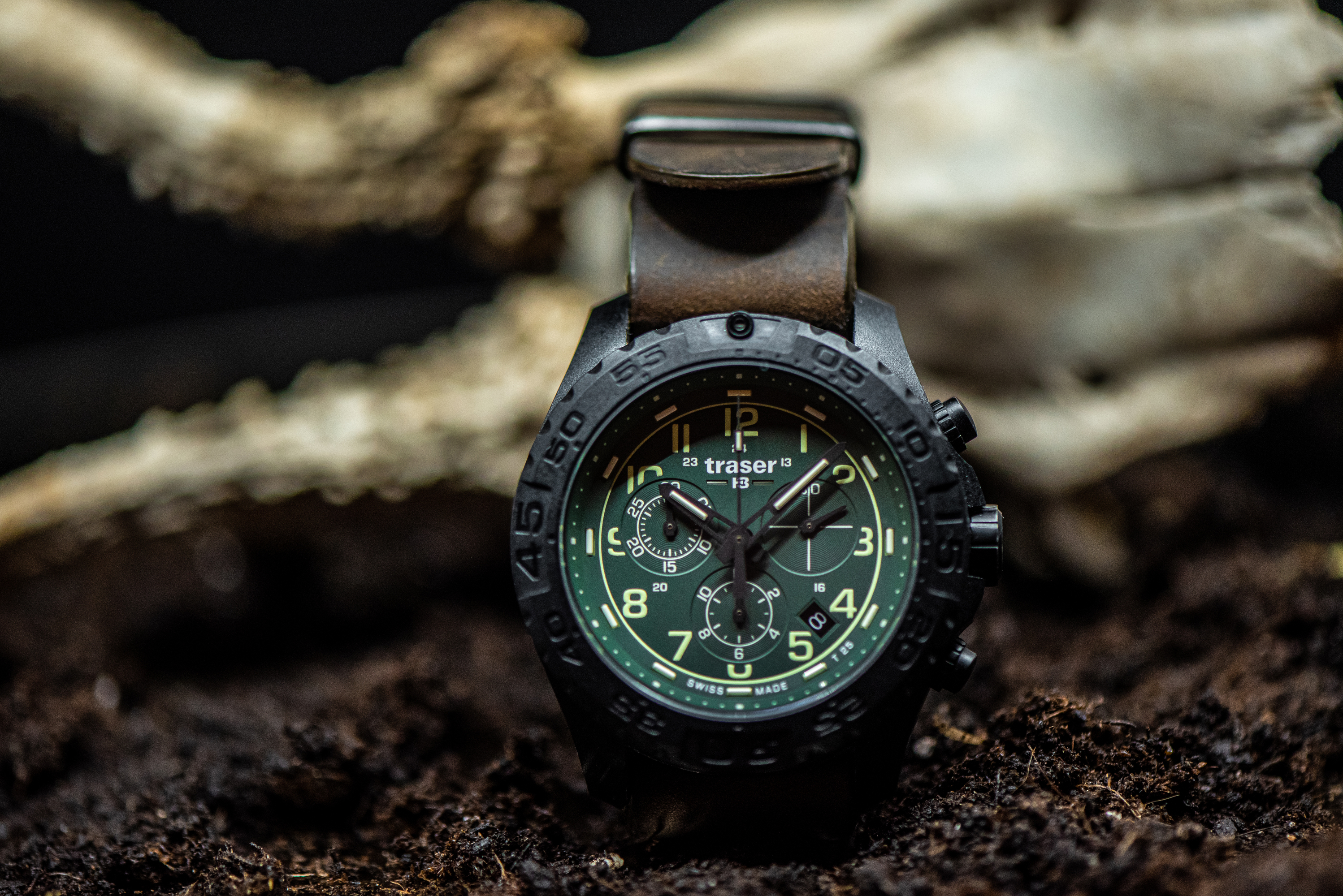 Traser TS-109047 P96 OdP Evolution Chrono Green P96 Outdoor Pioneer Evolution sportowy zegarek czarny - miniatura 13