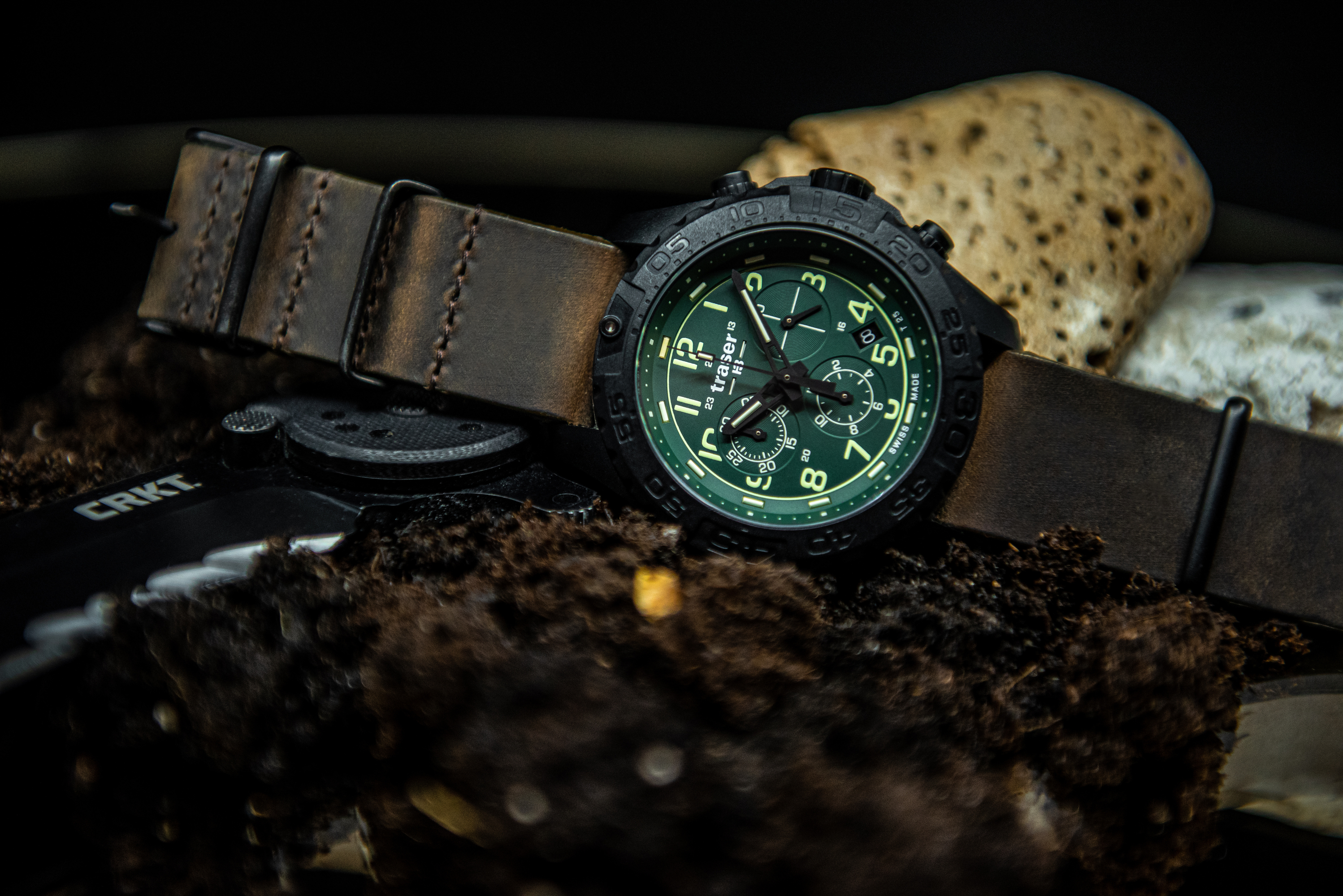 Traser TS-109047 P96 Outdoor Pioneer Evolution P96 OdP Evolution Chrono Green zegarek męski sportowy szafirowe - miniatura 14