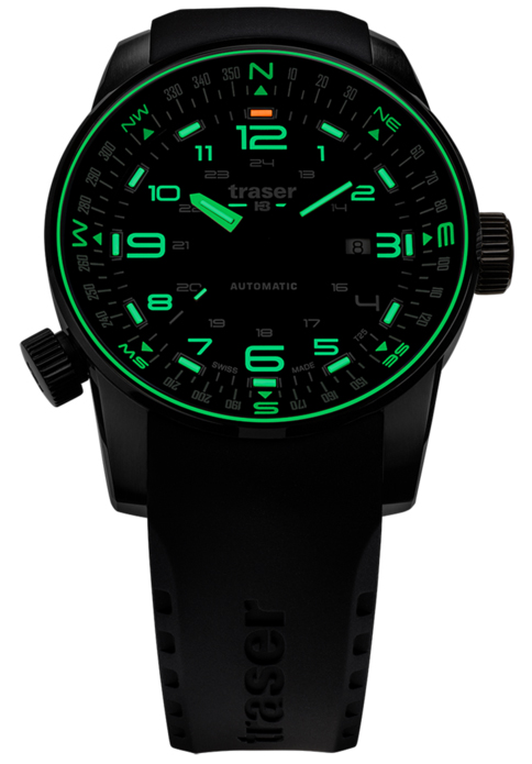 P68 Pathfinder Automatic Black Rubber Strap Traser TS-109741 - hover