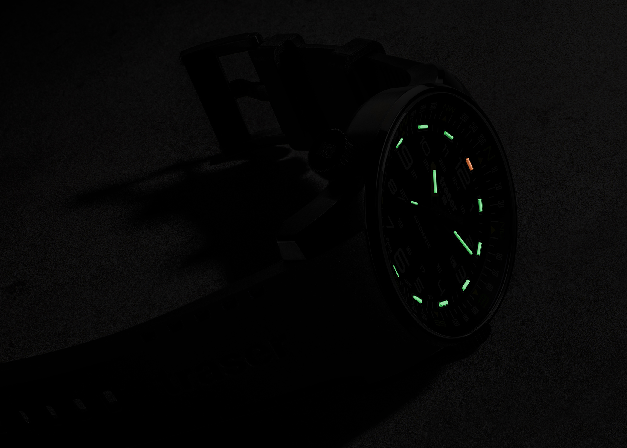 Traser TS-109741 P68 Pathfinder Automatic Black Rubber Strap P68 Pathfinder sportowy zegarek czarny - miniatura 9