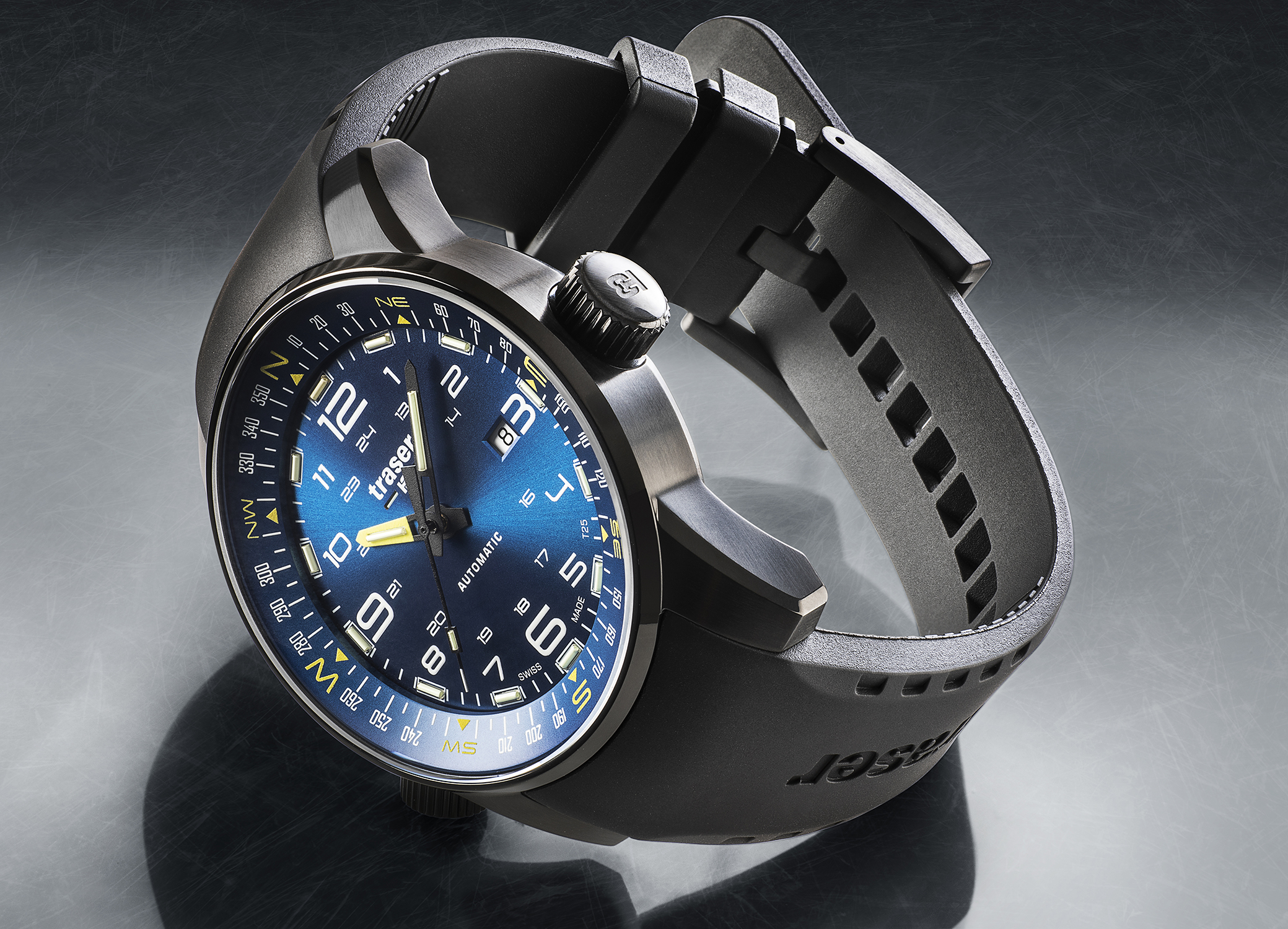 Traser TS-109742 P68 Pathfinder Automatic Blue Rubber Strap zegarek sportowy P68 Pathfinder - miniatura 3