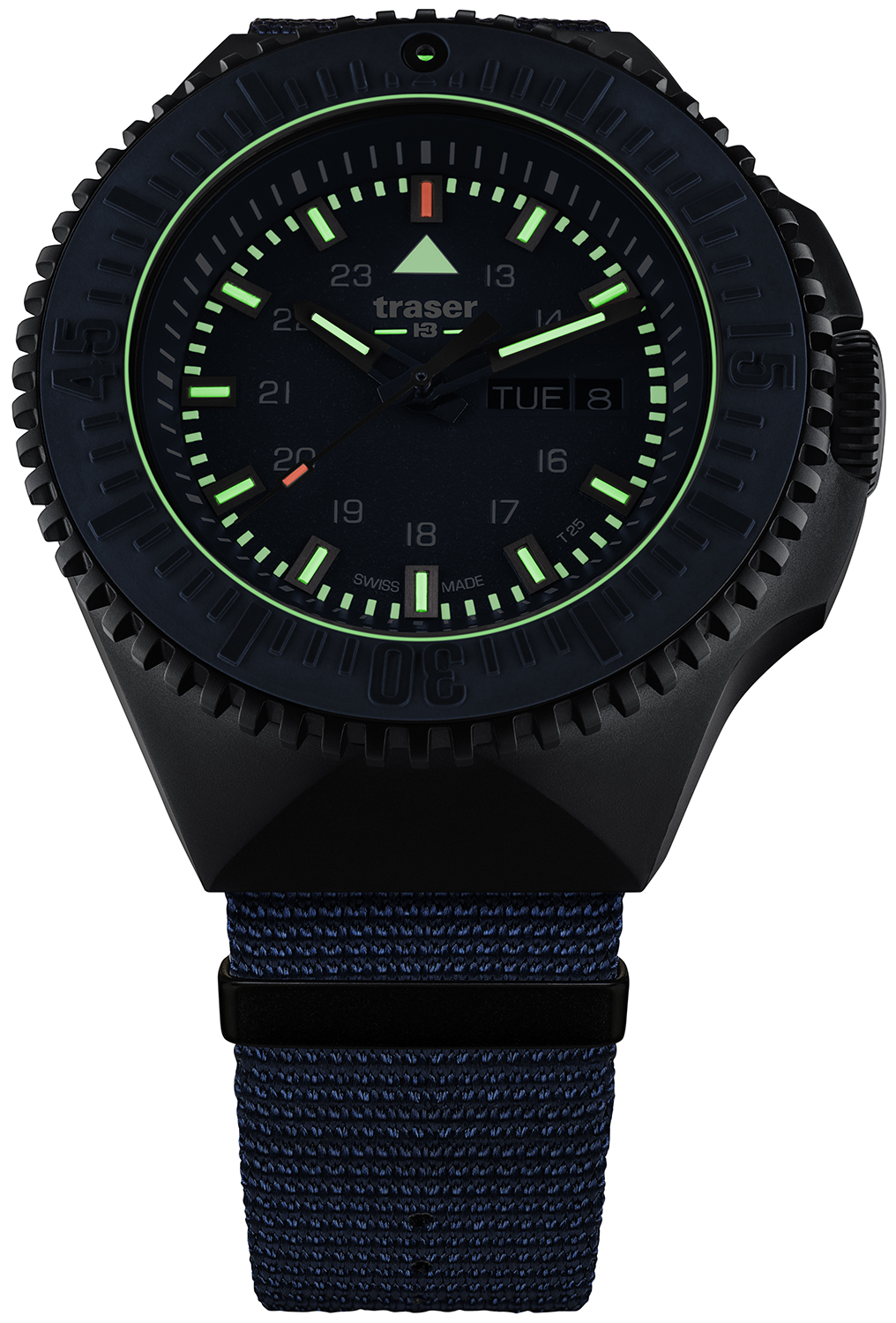 Traser TS-109856 zegarek czarny sportowy P69 Black Stealth pasek - miniatura 3