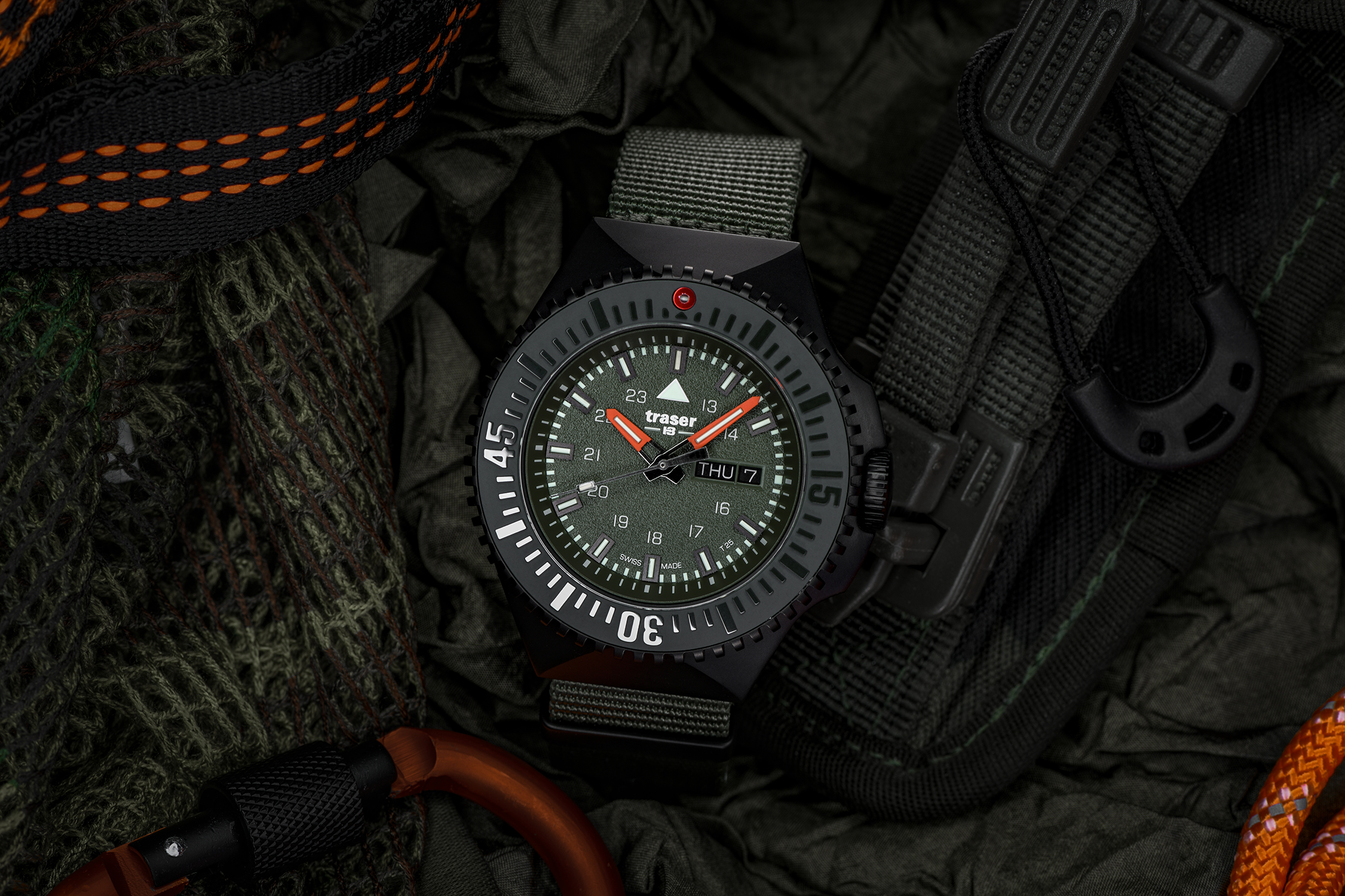 Traser TS-109858 zegarek męski sportowy P69 Black Stealth pasek - miniatura 11