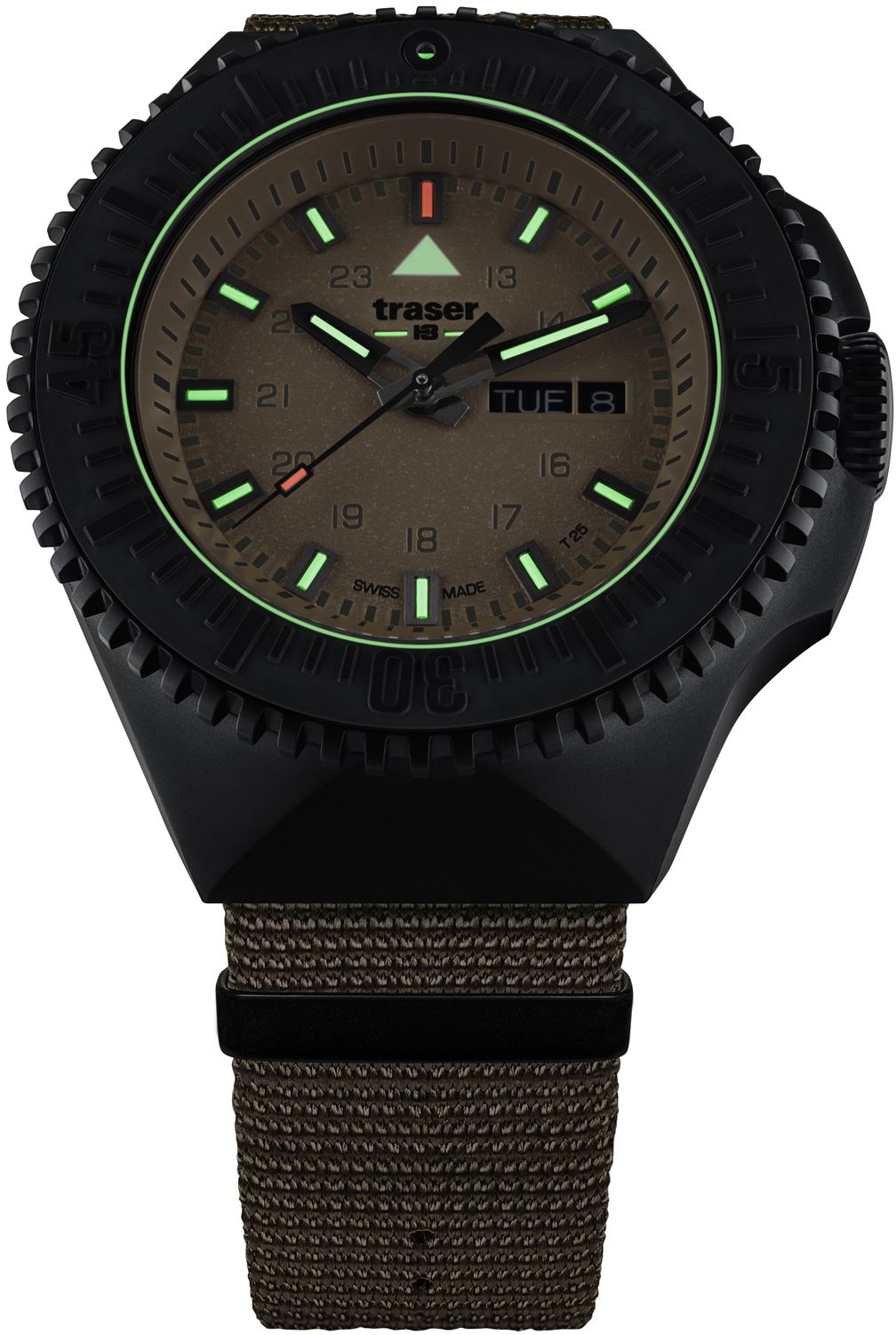 Traser TS-109860 P69 Black Stealth Sand NATO Strap P69 Black Stealth sportowy zegarek czarny - miniatura 9
