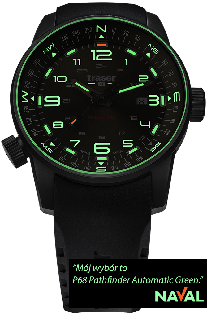 P68 Pathfinder Automatic Green Rubber Strap Traser TS-110457 - hover