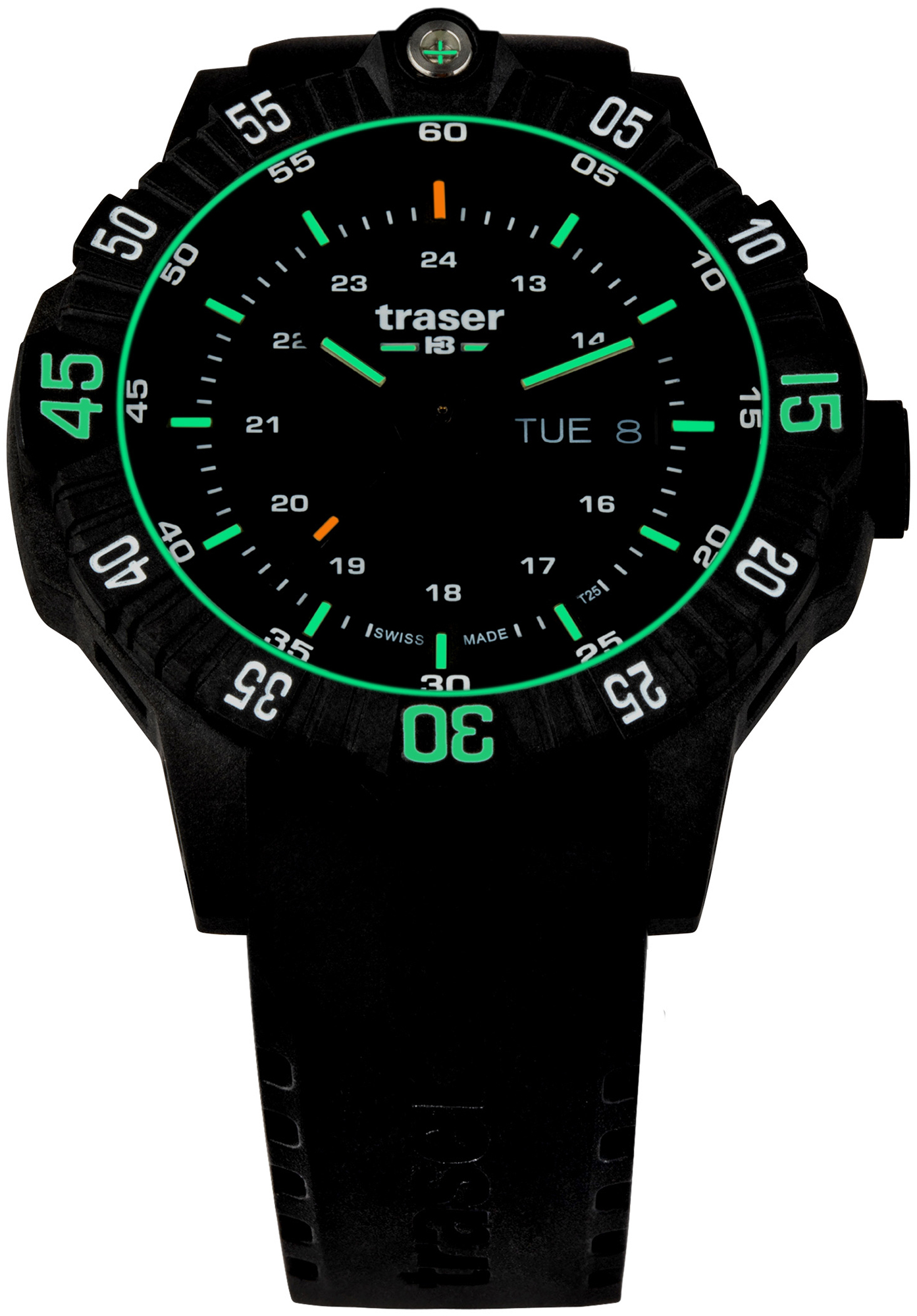 P99 Q Tactical Black Rubber Strap Traser TS-110723 - hover