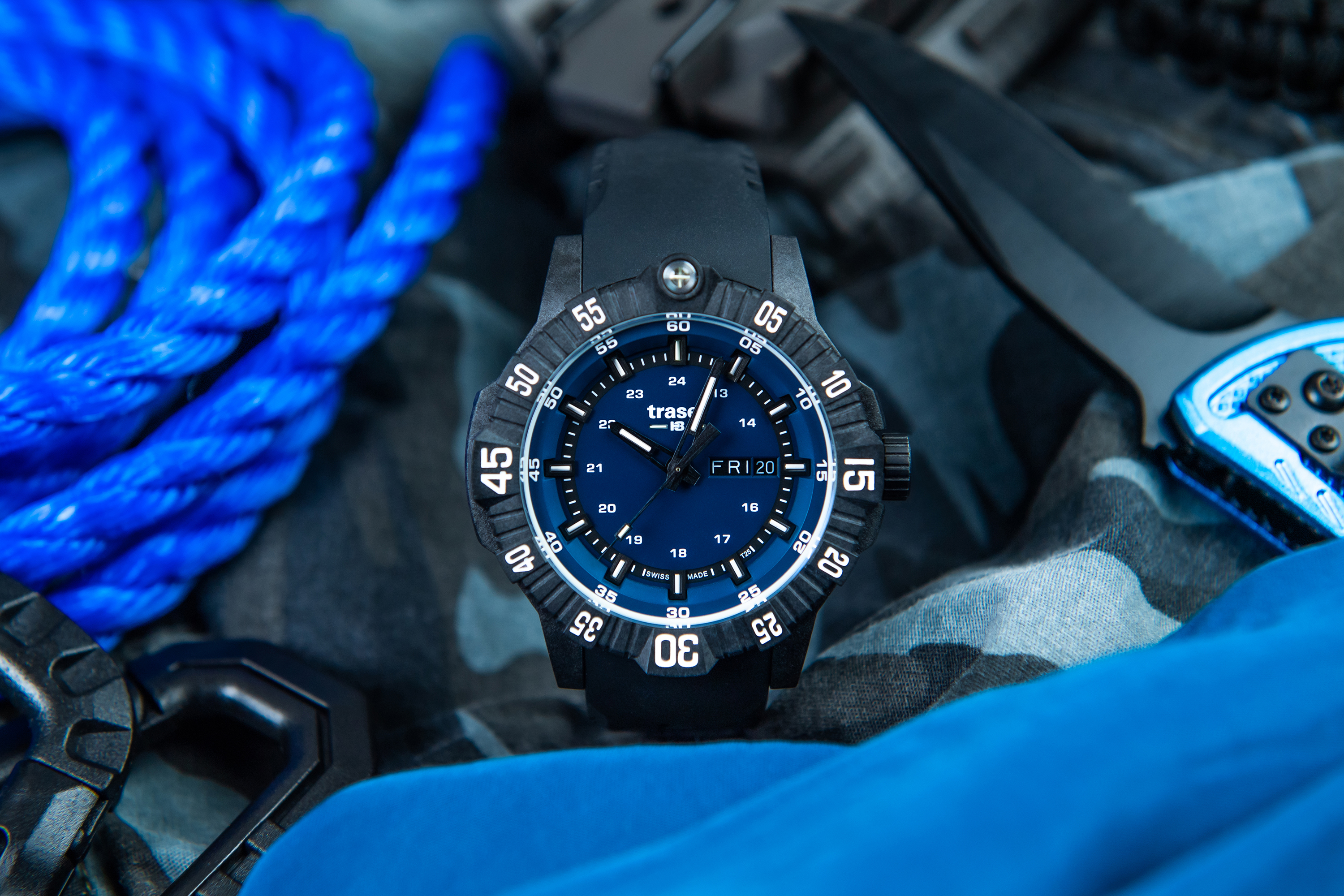 Traser TS-110725 P99 Q Tactical BlueRubber Strap zegarek wojskowy P99 Q Tactical - miniatura 4