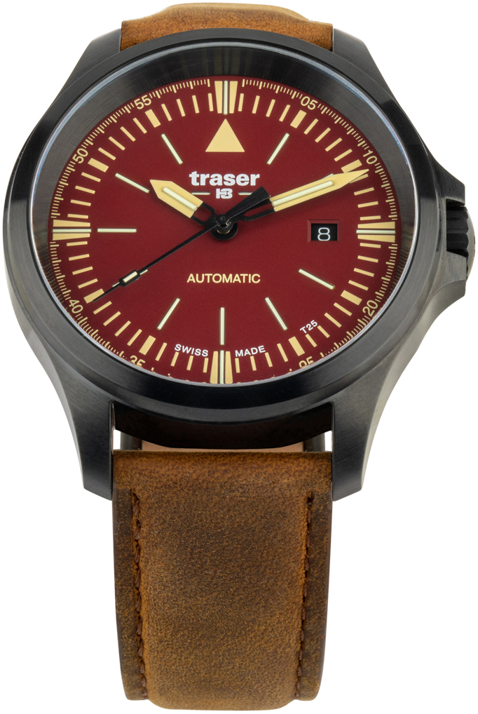 P67 Officer Pro Automatic Red Leather Strap Traser TS-110758 
